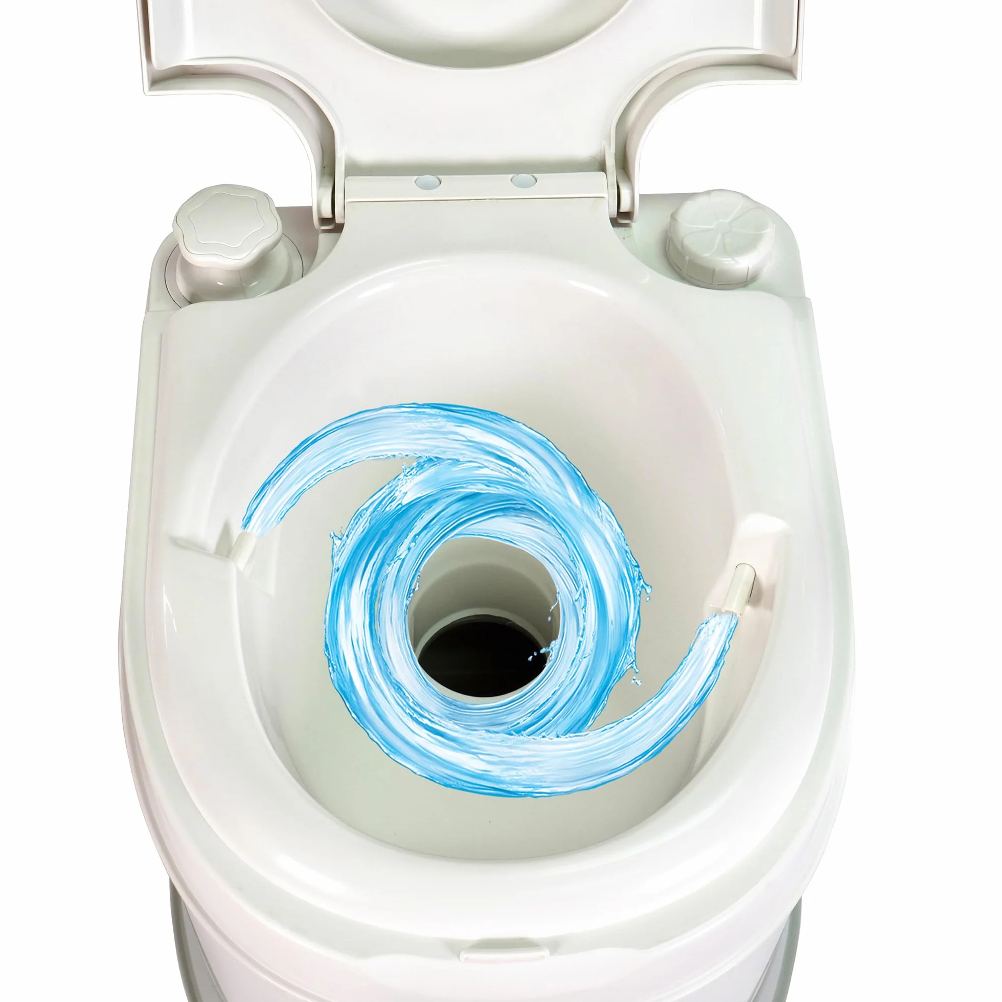 briebe Camp WC Inodoro Portátil Químico con Ruedas Adultos Potty 24L Camping, Camper, Auto Caravana, Water con Cisterna Descarga Agua 20L, Válvula Drenaje sin Fugas, Fácil Limpiar y Vaciar WC1196G