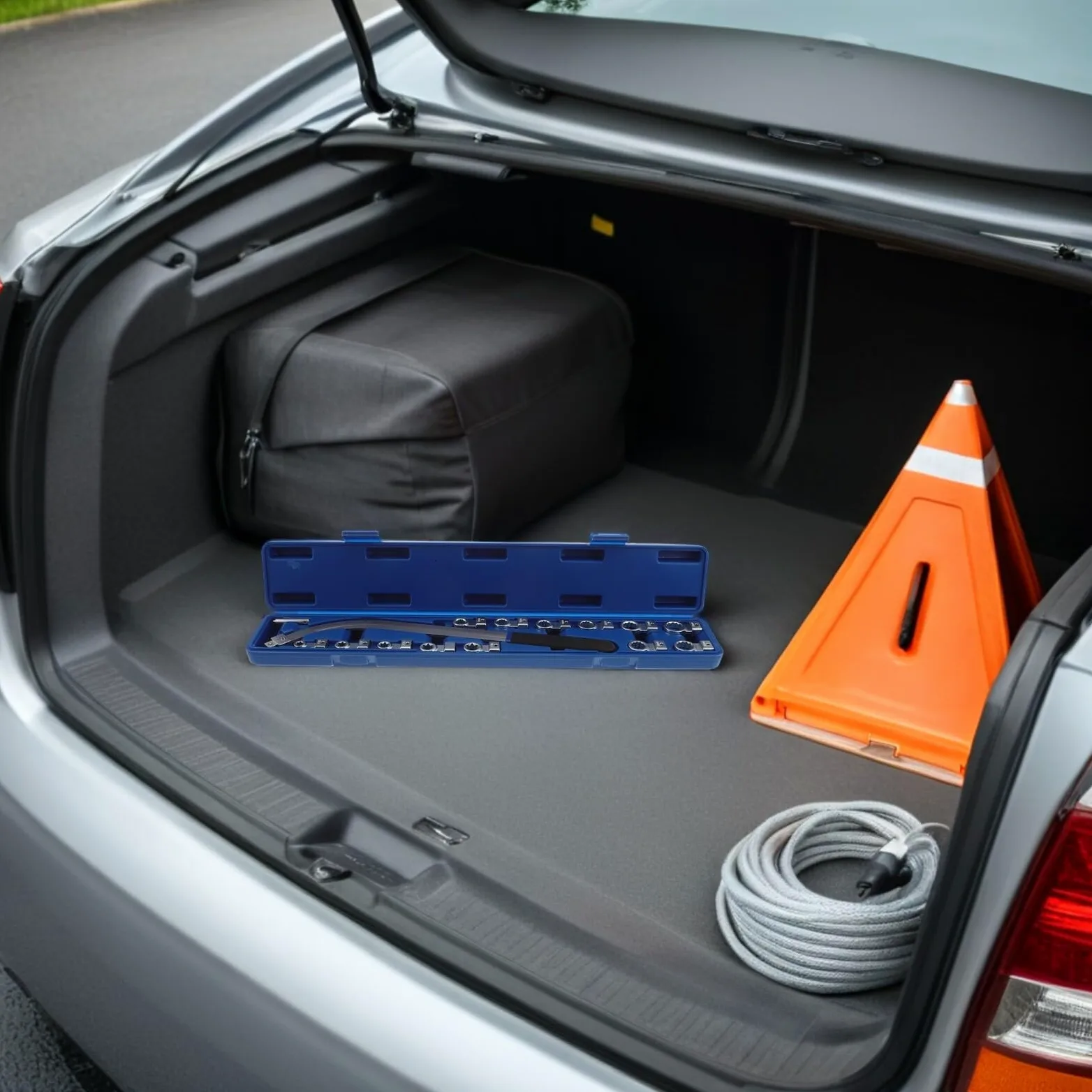 NUOBESTY Juego de 15 Herramientas para Tensor de Correa Serpentina Ajustable Extractor E Instalador de Poleas para Reparación Automotriz Kit Profesional para Mantenimiento de Motor y