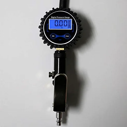 AGAATI Manómetro Digital para neumáticos, inflador de neumáticos con manómetro, Mandril de 200PSI, Compatible con camión/Coche/Bicicleta