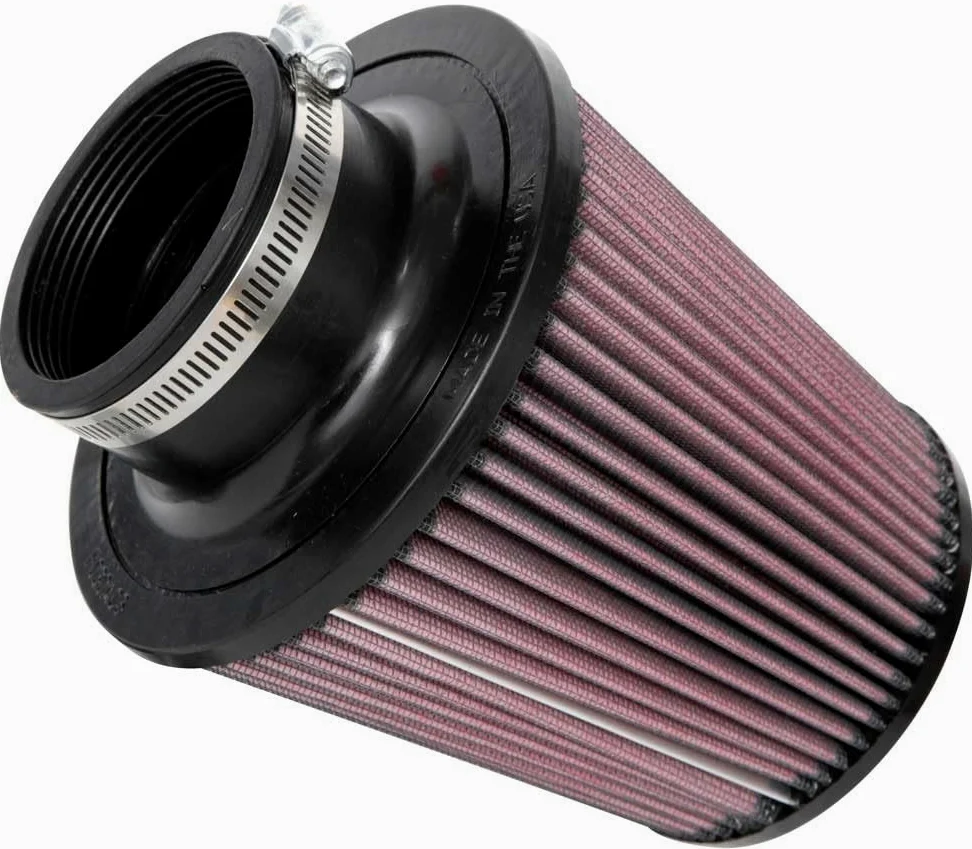 K&N Filtro de aire universal con abrazadera: alto rendimiento, premium, lavable, filtro de repuesto: diámetro de la brida: 3 pulgadas, altura del filtro: 6 pulgadas, longitud de la brida: 1.75