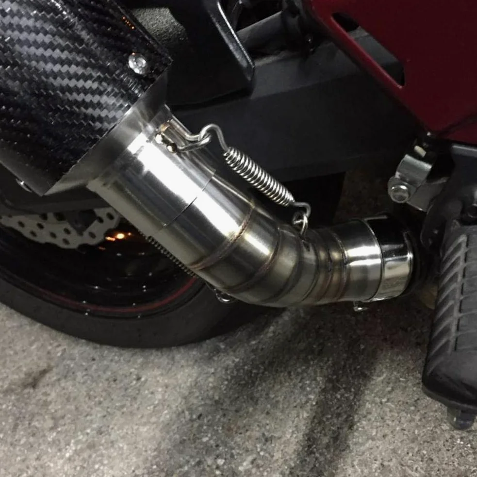 EBTOOLS para z900 tubo medio Adaptador de escape de motocicleta Tubo de enlace medio Tubo de escape de acero Sección media Modificación de motocicleta Ajuste para Z900 2017-2019
