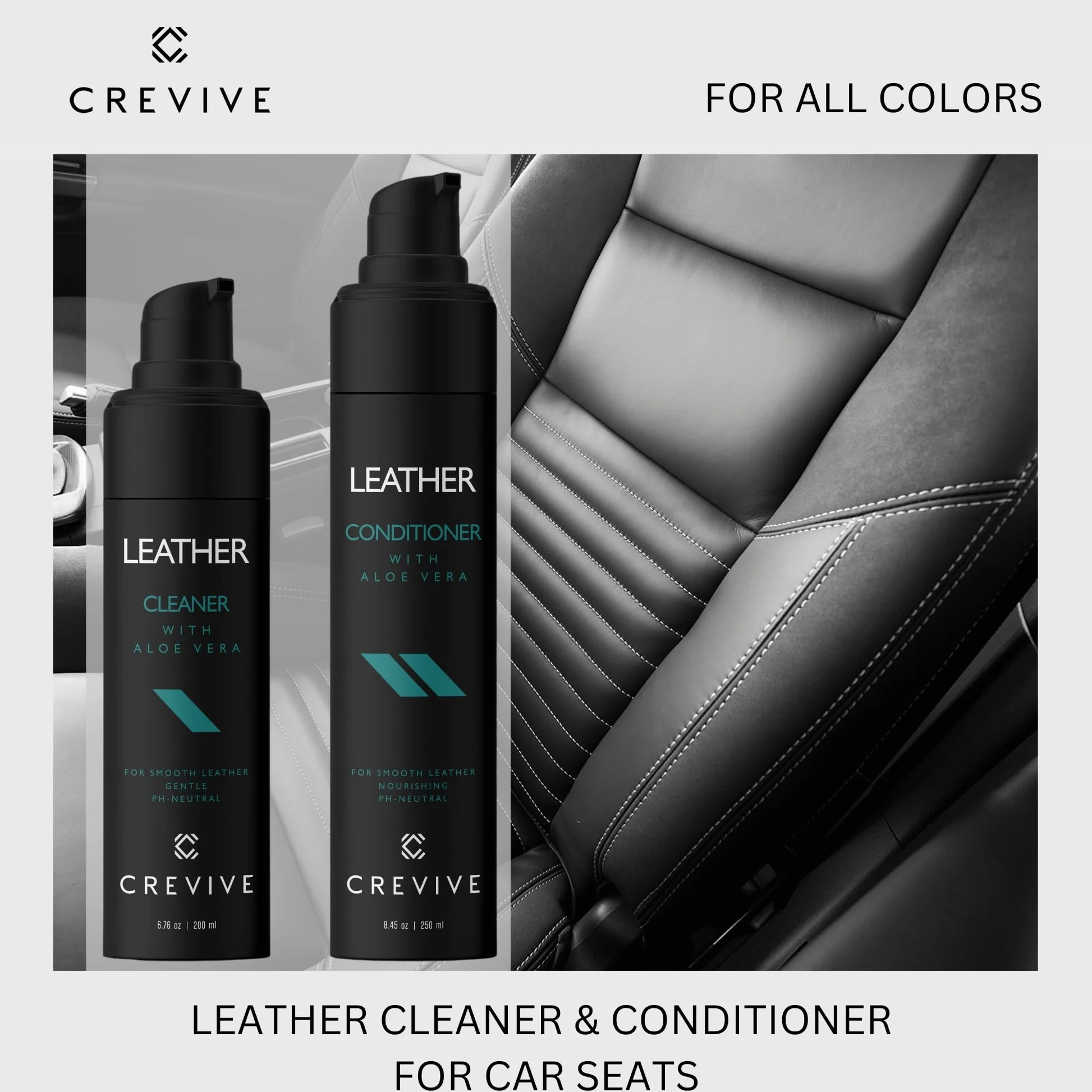Limpiador y acondicionador de cuero de coche, kit de cuidado de cuero todo en uno para asientos de automóvil e interiores