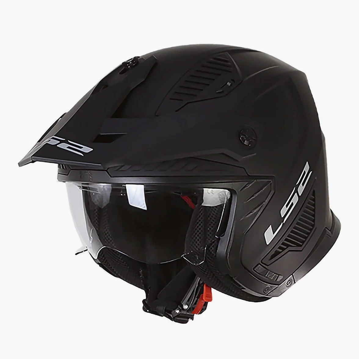 LS2 OF606 Drifter Open Face Full Face Modular Motorcycle Helmet Matt Black