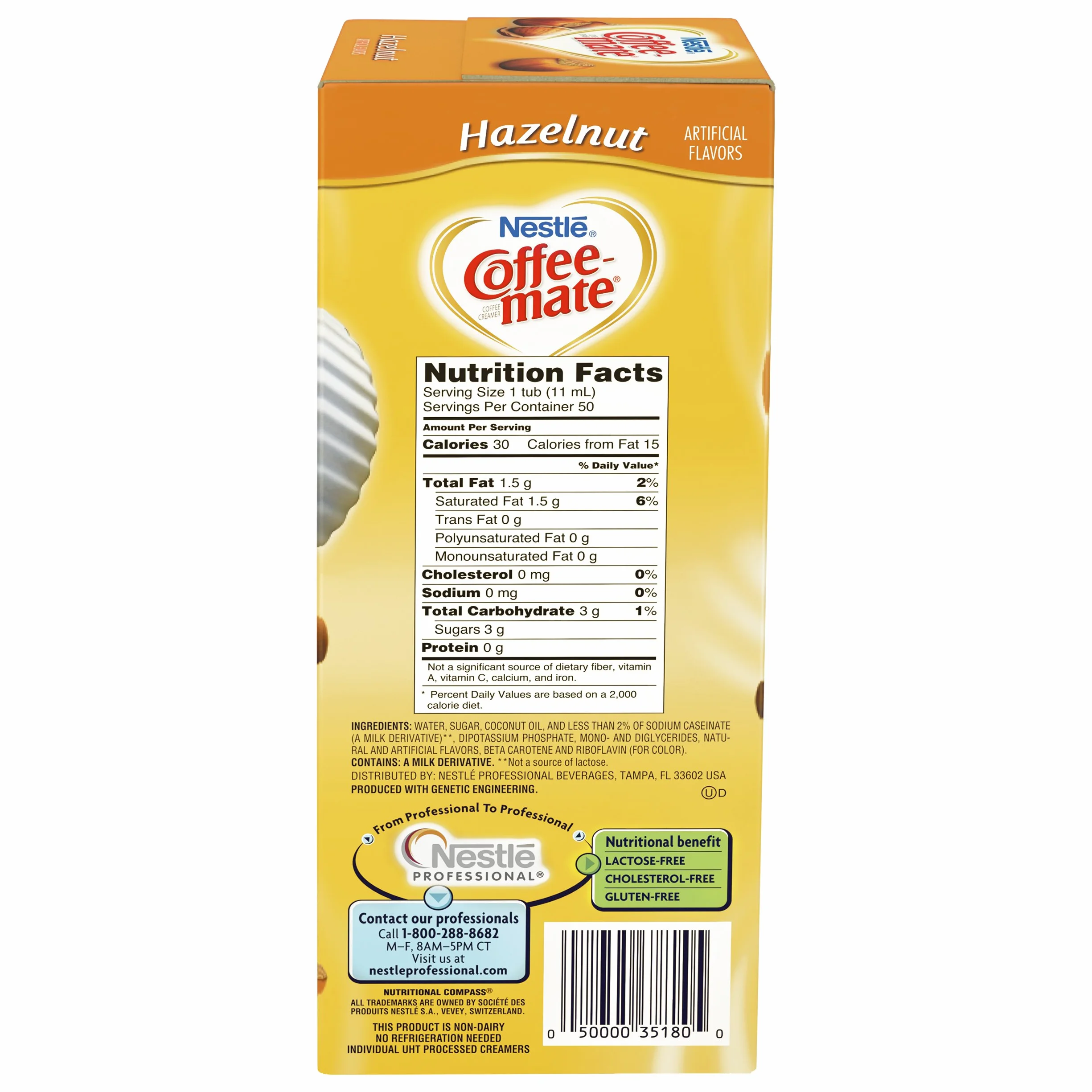 Hazelnut Creamer 0.375 oz 50 Creamers Box