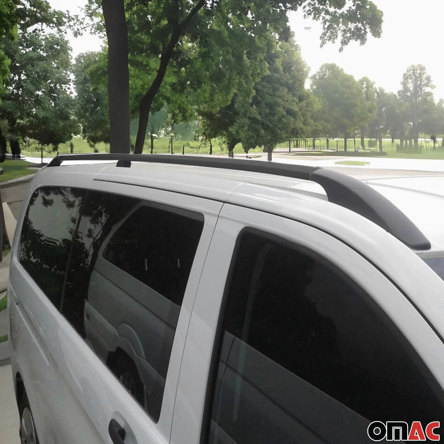 OMAC Barras de Techo Dachgepäckträger Compatible con VW Caddy 2010-2020 L1 Kurz ALU Negro