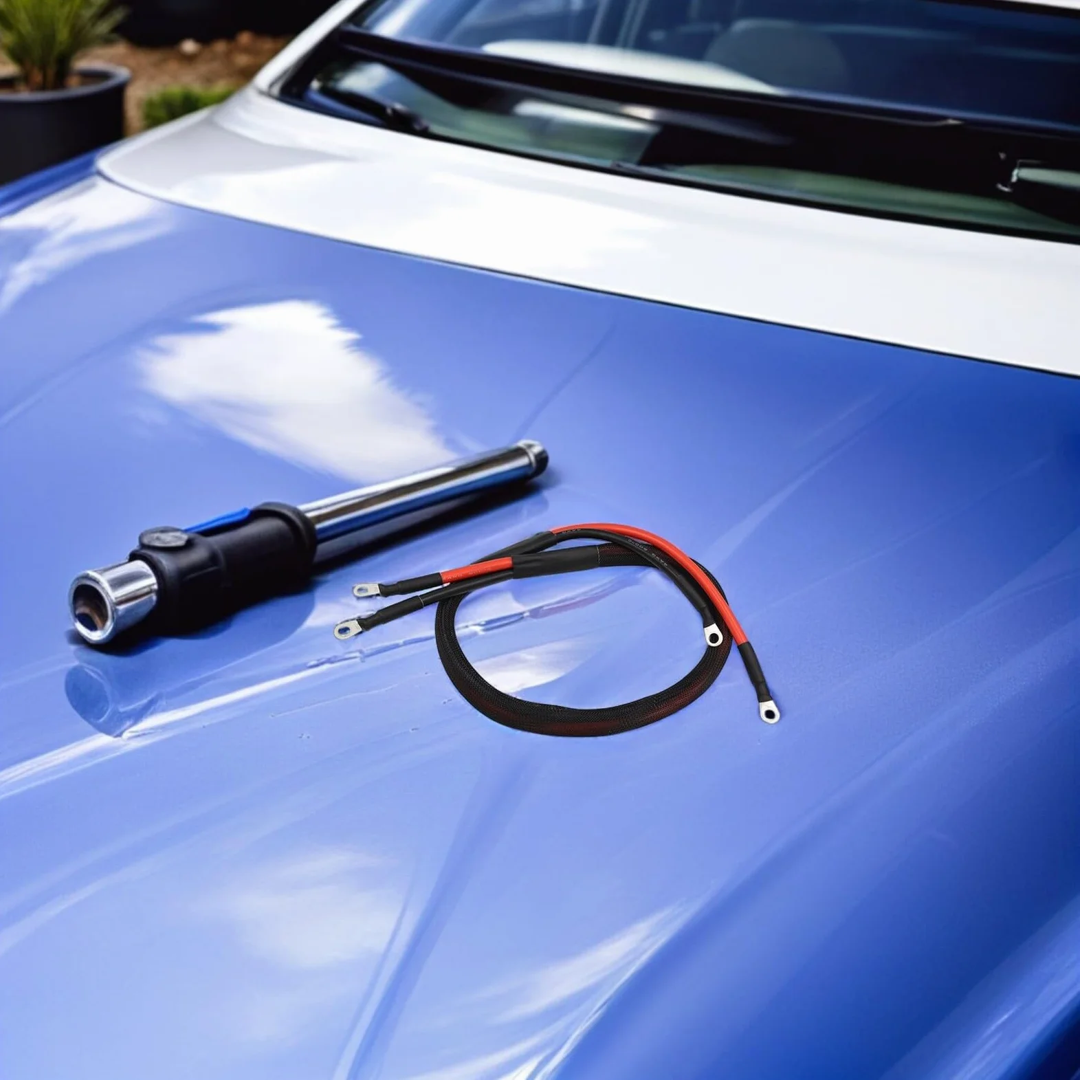 Puente de Batería con Cables Conexión Rápida Cable de Alimentación de Voltaje para Coche Compatible con Maverick Can-am Plazas para Carga Rápida y Arranque de Batería