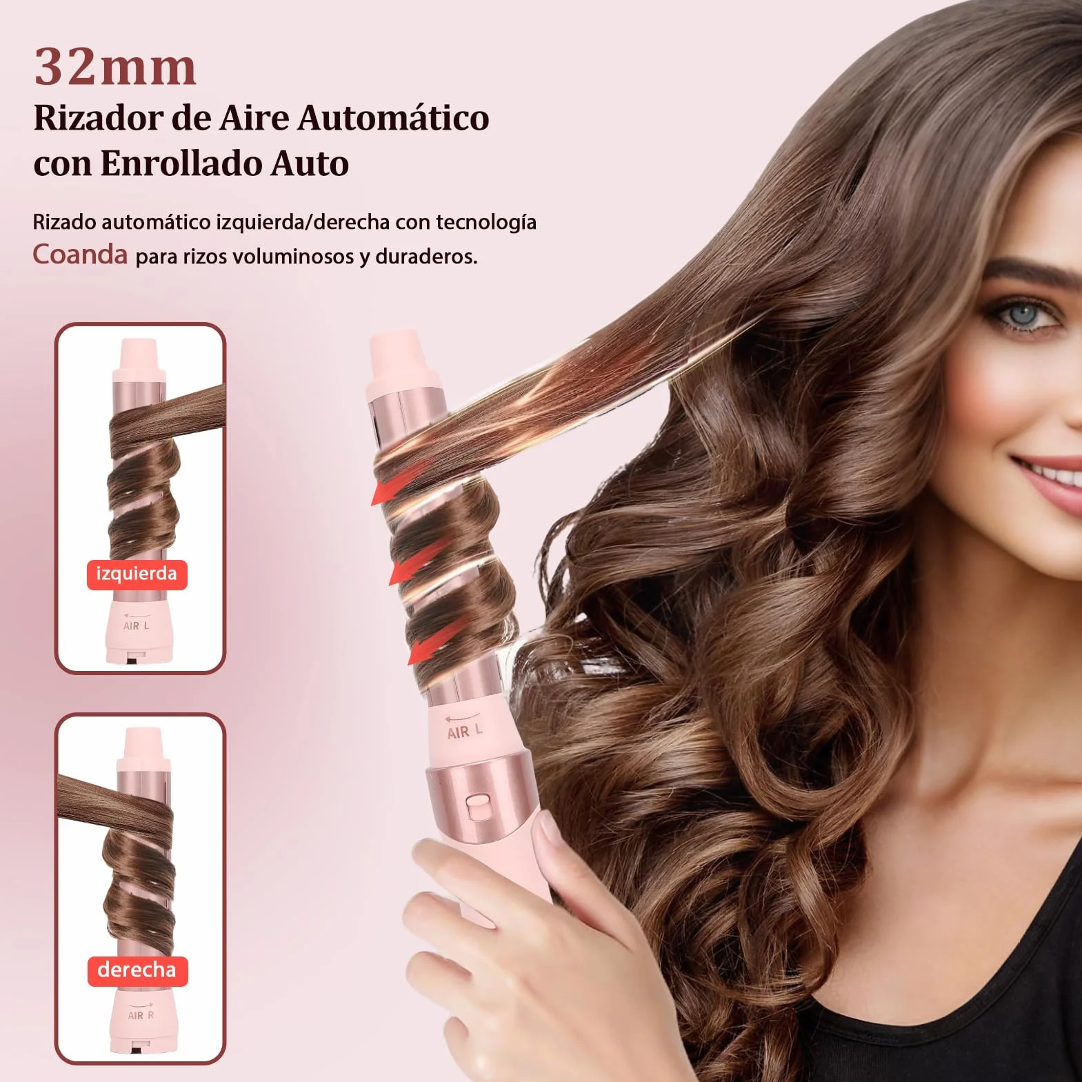 Sonew Estilizador de Pelo 9-en-1 Multi Hairstyler, 110.000 rpm, Cepillo Alisador, Iones y Secador, 68 mm/48 mm/32 mm/25 mm