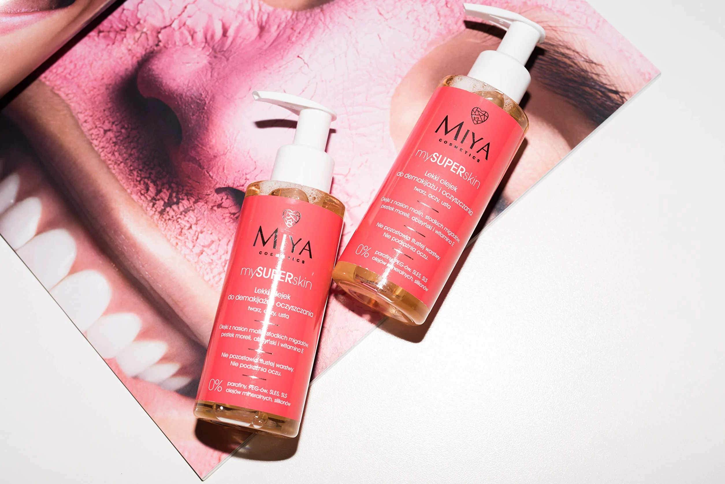 Miya Cosmetics Light Aceite Desmaquillante Facial 140 ml con Semillas de Frambuesa y Aceite de Almendras Dulces