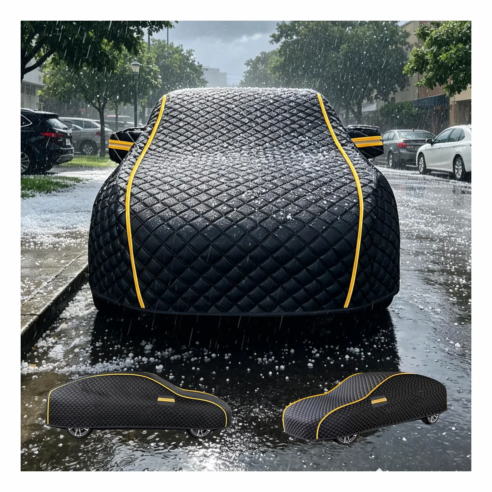 Funda Coche Antigranizo para Audi A7 (4G/4K) (2010-2024), Funda Coche Exterior Impermeable Resistente A La Nieve, A Los Rayos UV y Arañazos, Protección para Todo Tipo de Clima jt6