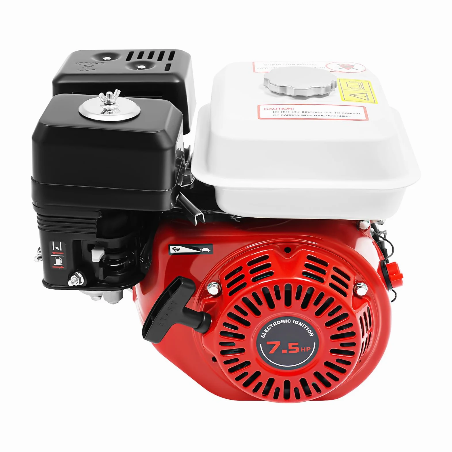 212 cc 7,5 HP Motor Gasolina 4 Tiempos Motor Motoazada OHV | Refrigerado por Aire, con Protección por Falta de Aceite & Arranque por Tirador 3KW Motor de 4 Tiempos para Karts