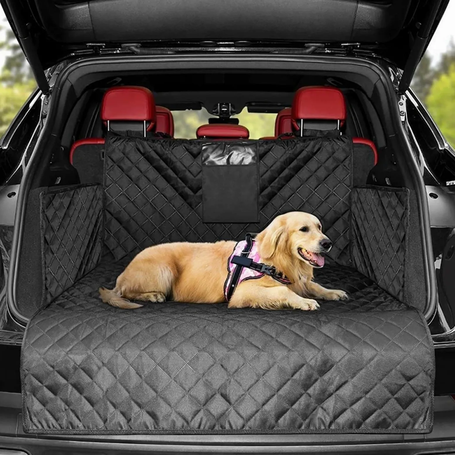 Protector Maletero para Funda para Asiento de Coche para Perro, Resistente al Desgaste, para Maletero de SUV, Impermeable, portátil, Duradera, Protege el vehículo.
