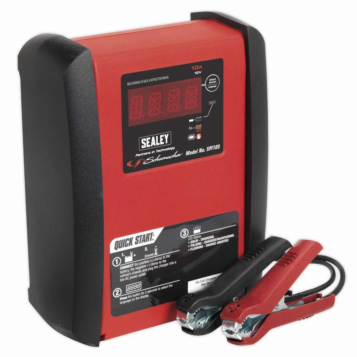 Sealey Spi10S Cargador de batería Inteligente de Carga de Velocidad 10Amp 12V