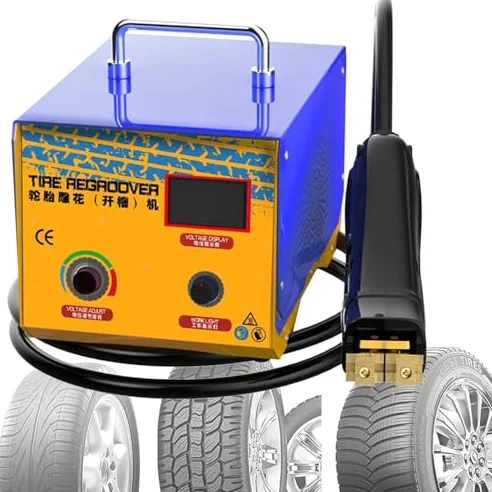 Máquina de reenrutadora de neumáticos 20 B, cortador de goma con cautela de 1000W para neumáticos de tractor de camión, anchura de profundidad ajustable, herramienta de mantenimiento portátil con pant