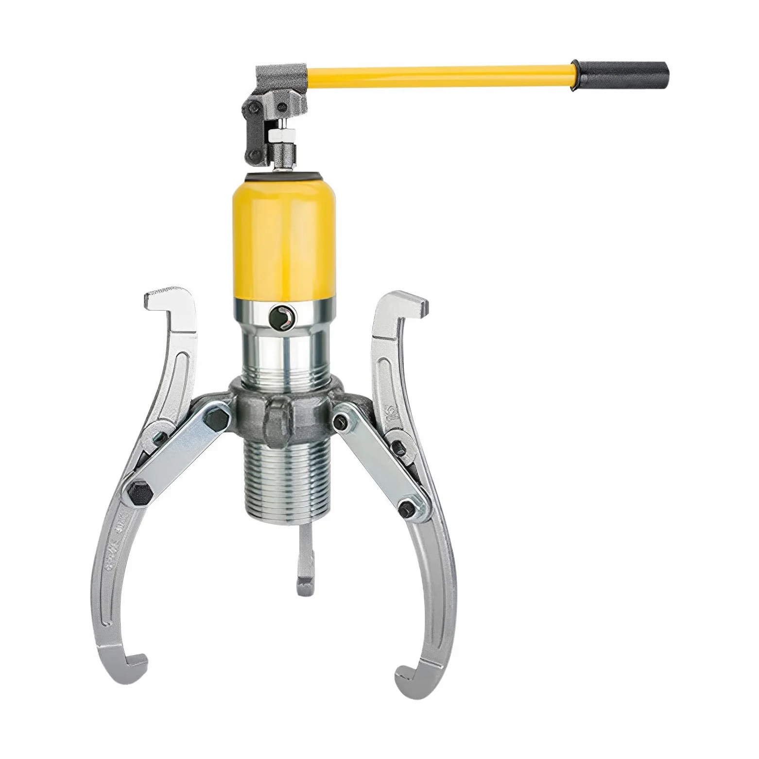 Extractor hidráulico de cubo de rueda de 20 tonos, juego de extractores hidráulicos de poleas con caja de almacenamiento, 3 mordazas y mango giratorio 360°, 195 mm