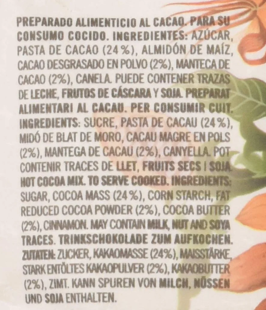 Chocolates Simón Coll Chocolate a la taza 180gr Sin Gluten 28% Cacao con Canela