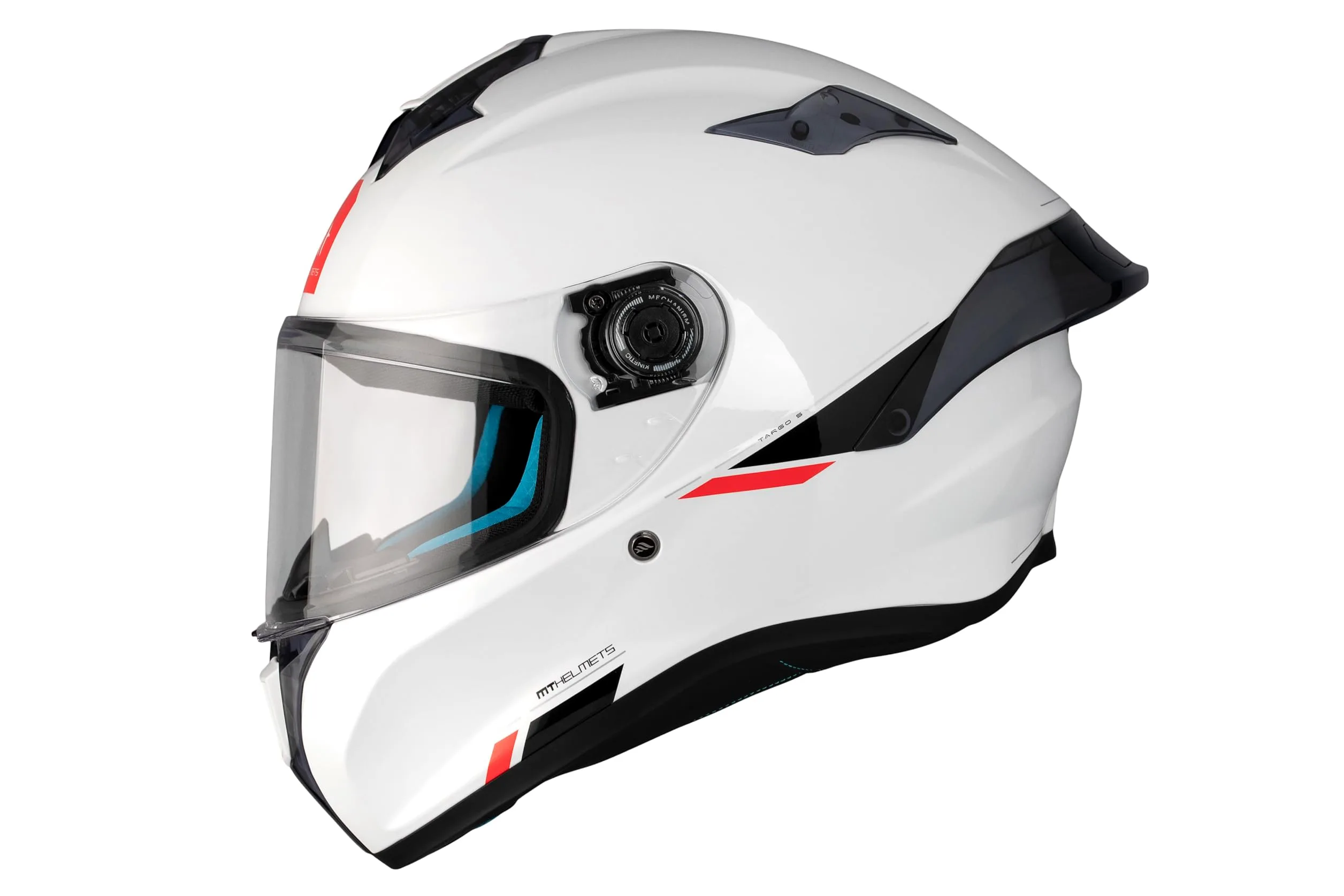 MT HELMETS Targo S – Casco Moto Integral con Visor Solar Full Vision, Pantalla Compatible con Pinlock, Interior Lavable y Cierre Micrométrico | Calota HIRP | Homologado ECE 22.06 & DOT