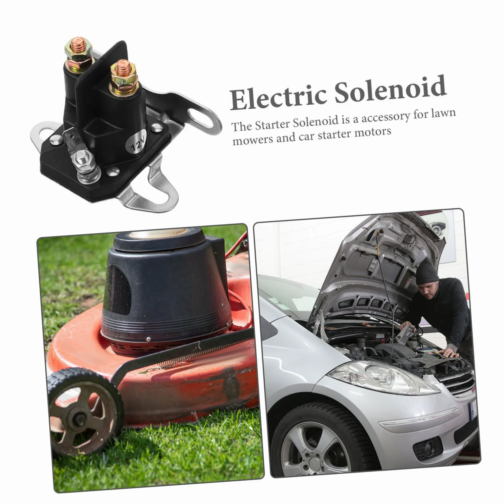 ifundom 5 Piezas De Arranque del Motor De Cortacésped Solenoides De Relé De Arranque Solenoide De Repuesto Relé De Solenoide De Arranque De Cortacésped Solenoide De Arranque De