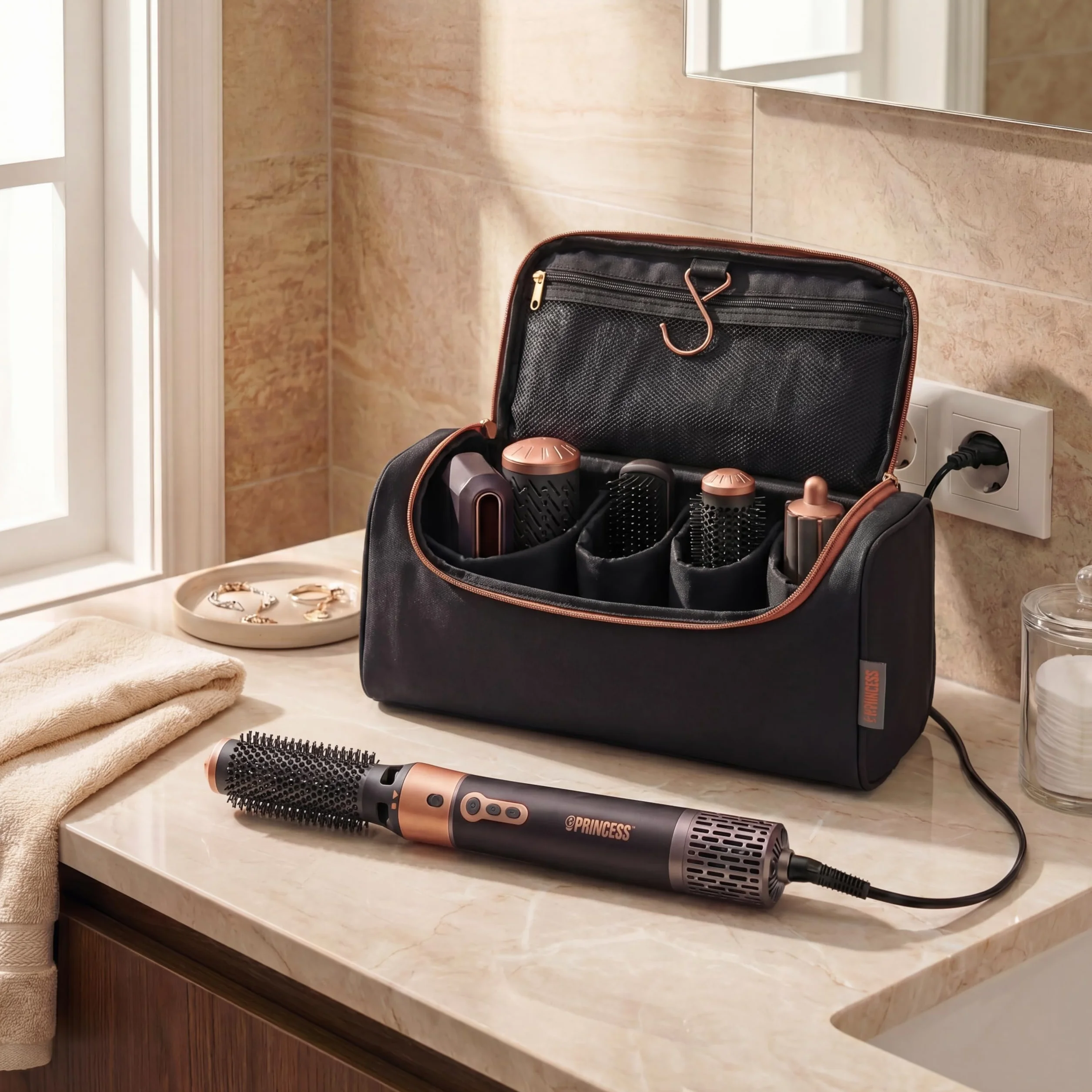 Princess Airstyler Plus, Herramienta de Peinado 6 en 1 con Motor DC, 1000 W