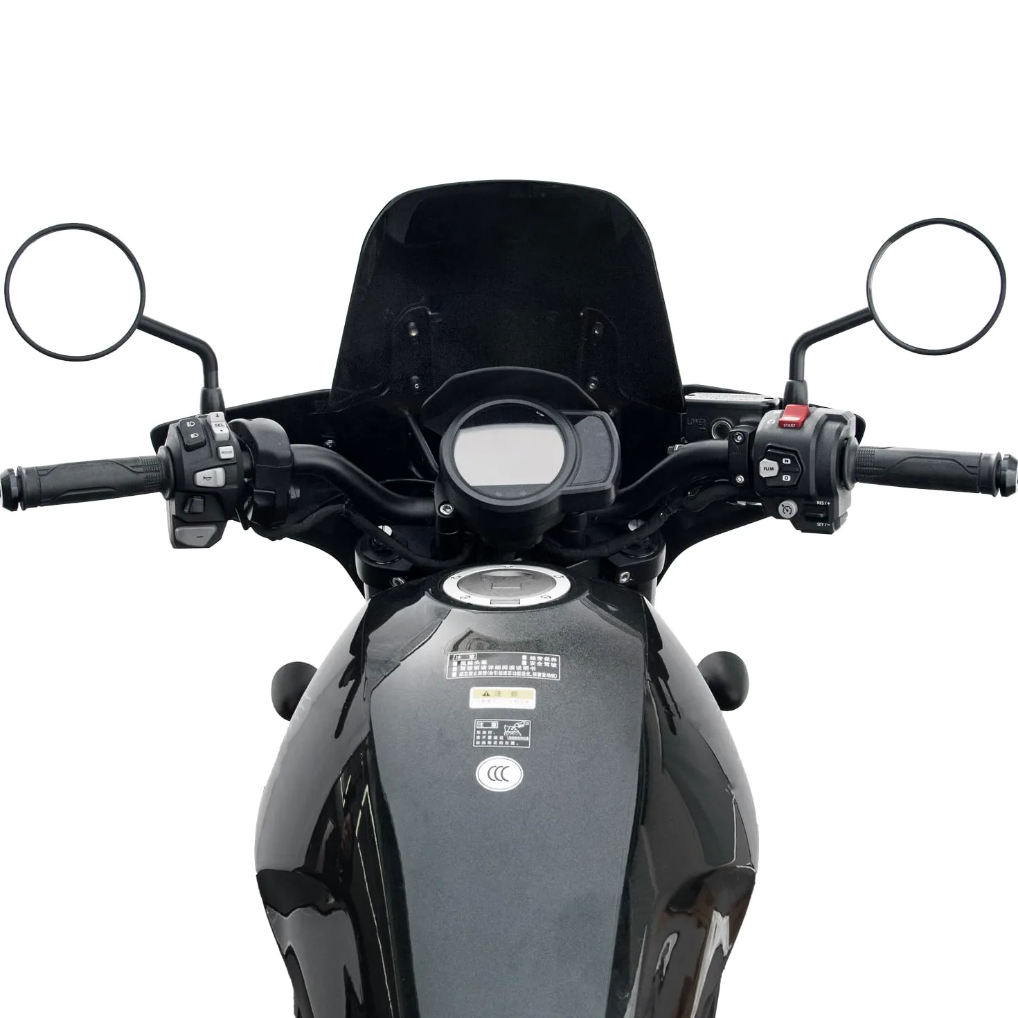 Máscara de carenado para Faros Delanteros de Motocicleta, Compatible con H-Onda Rebel CMX1100 CMX 1100 2021 2022 2023, Deflector de Viento (Humo con Negro Mate)
