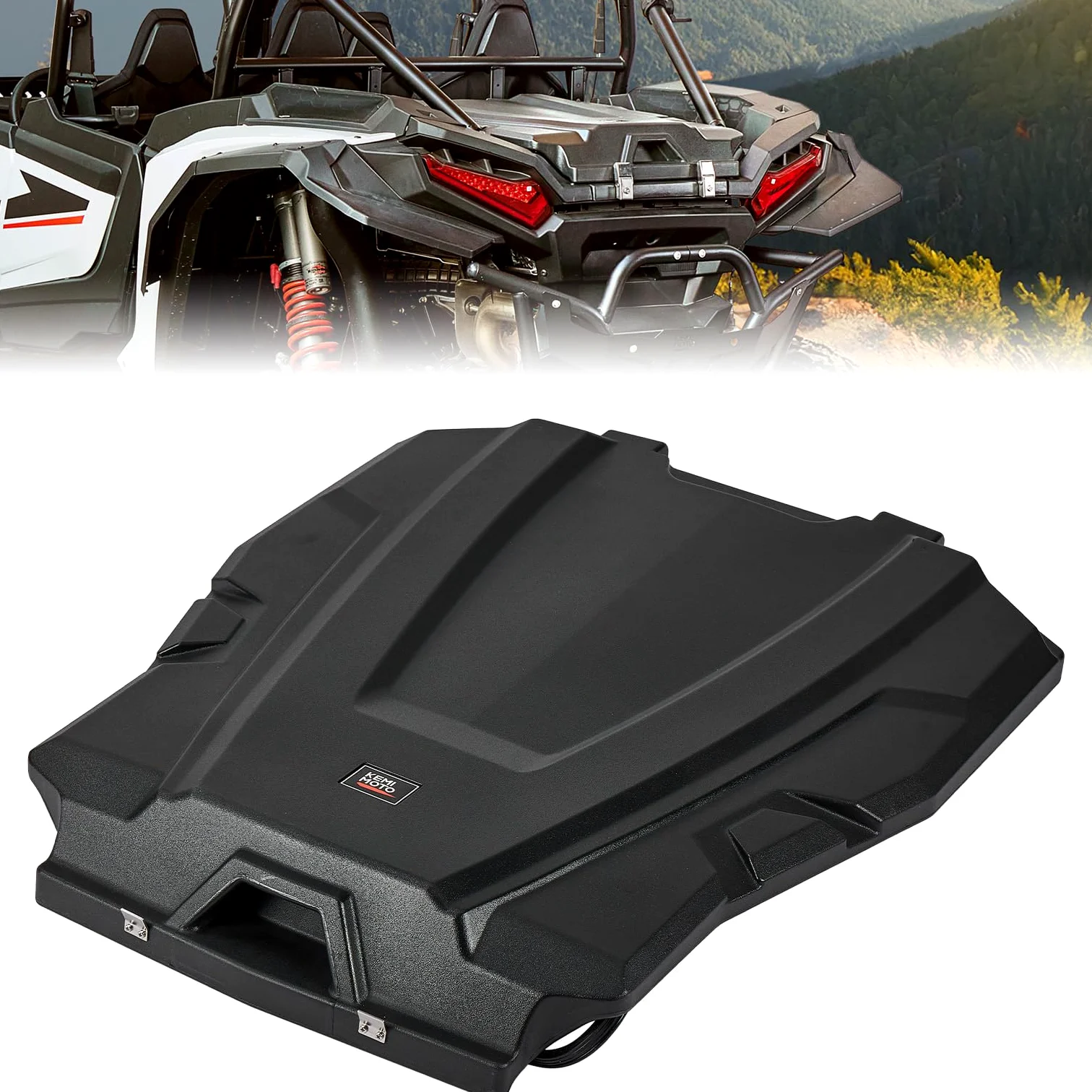 KEMIMOTO Caja de cajuela XP 1000 2024/2025+ compatible con Polaris RZR XP 1000/4 1000 2024/2025+ material de polipropileno