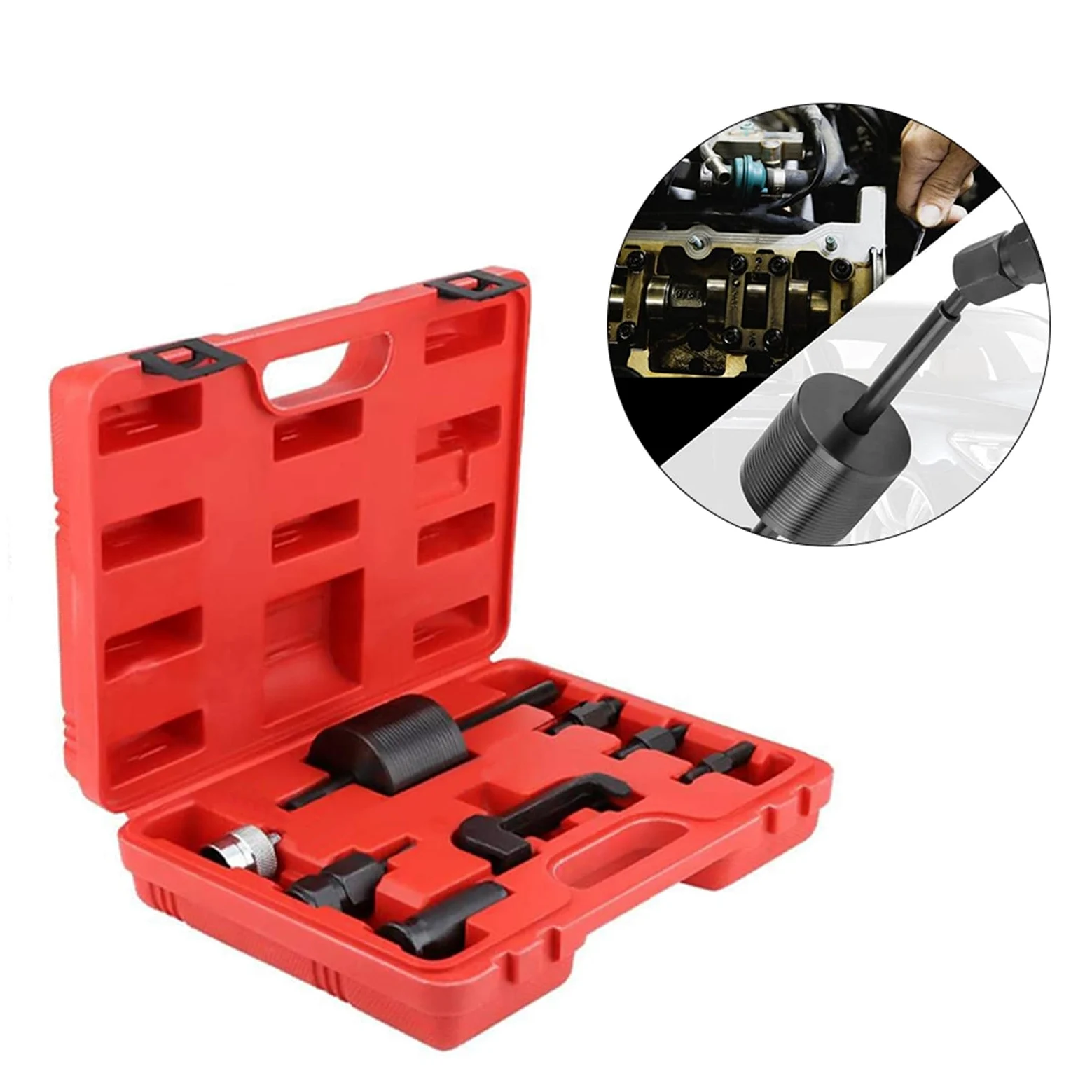 Juego de Extractores, Juego de Extractores de Inyector Common Rail de 8 Piezas, Juego de Extractores de Inyector Common Rail, Juego de Extractores de Inyector Common Rail