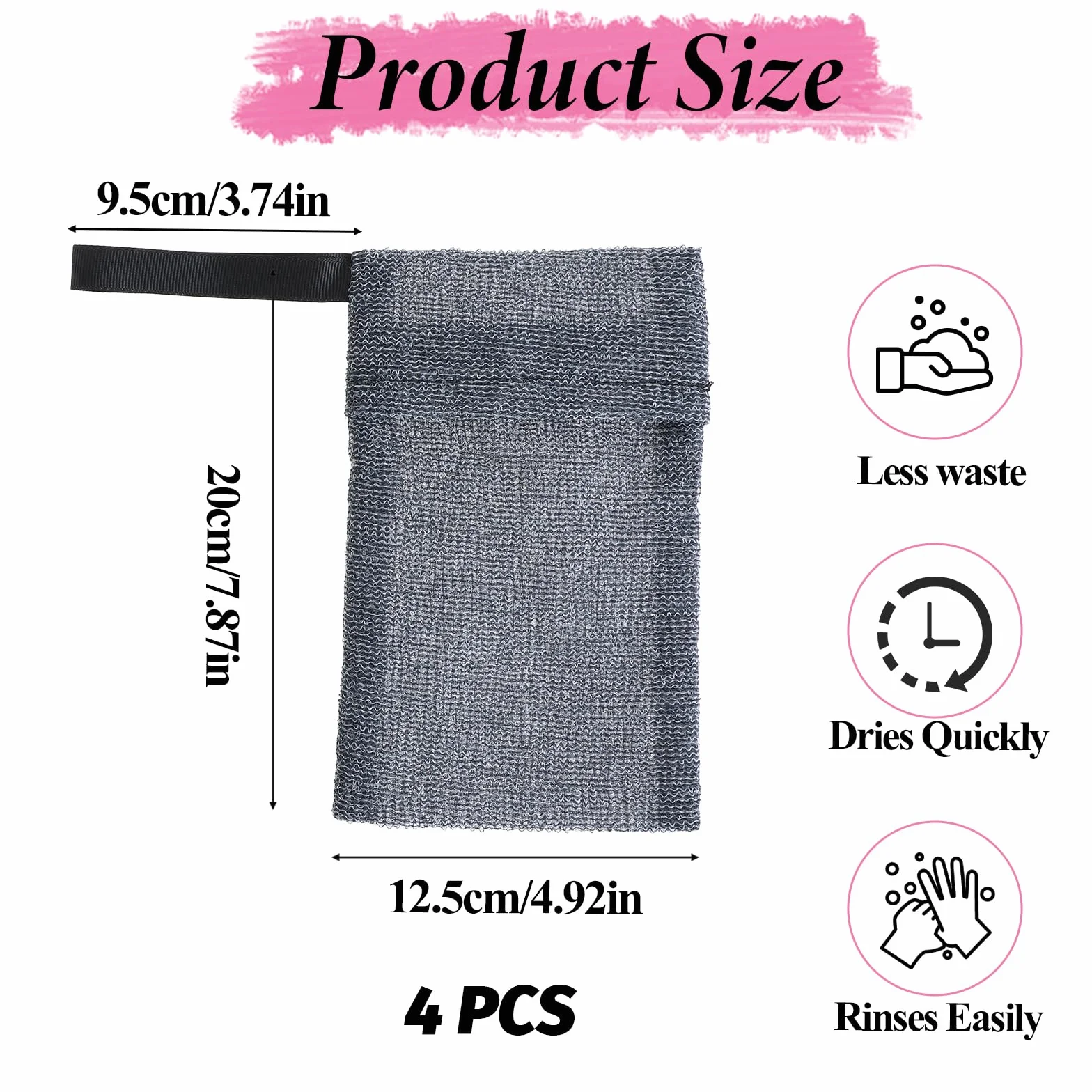 Bolsas de jabón sólido esponja exfoliante corporal doble capa