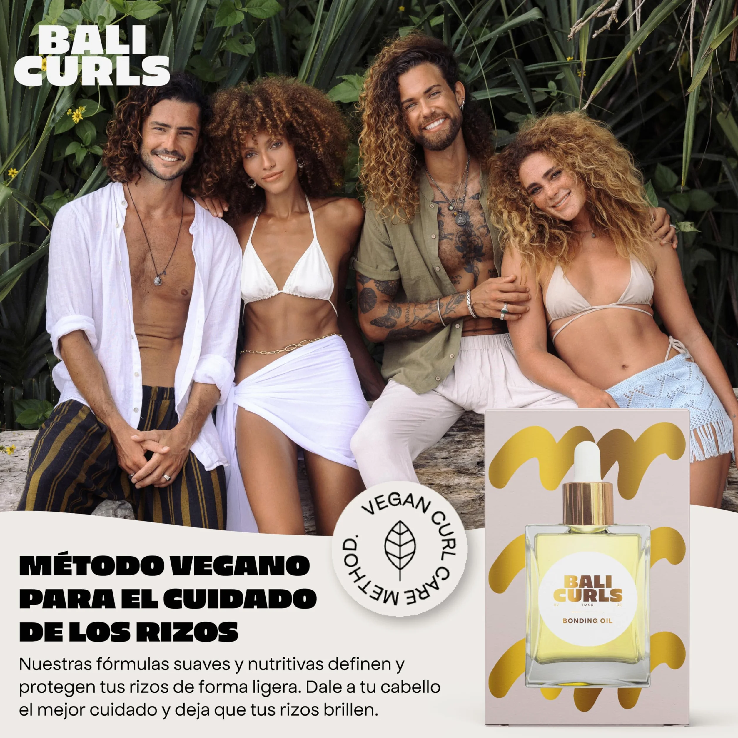 BALI CURLS Bonding Oil 30 ml - Aceite hidratante ligero sin siliconas para cabello rizado
