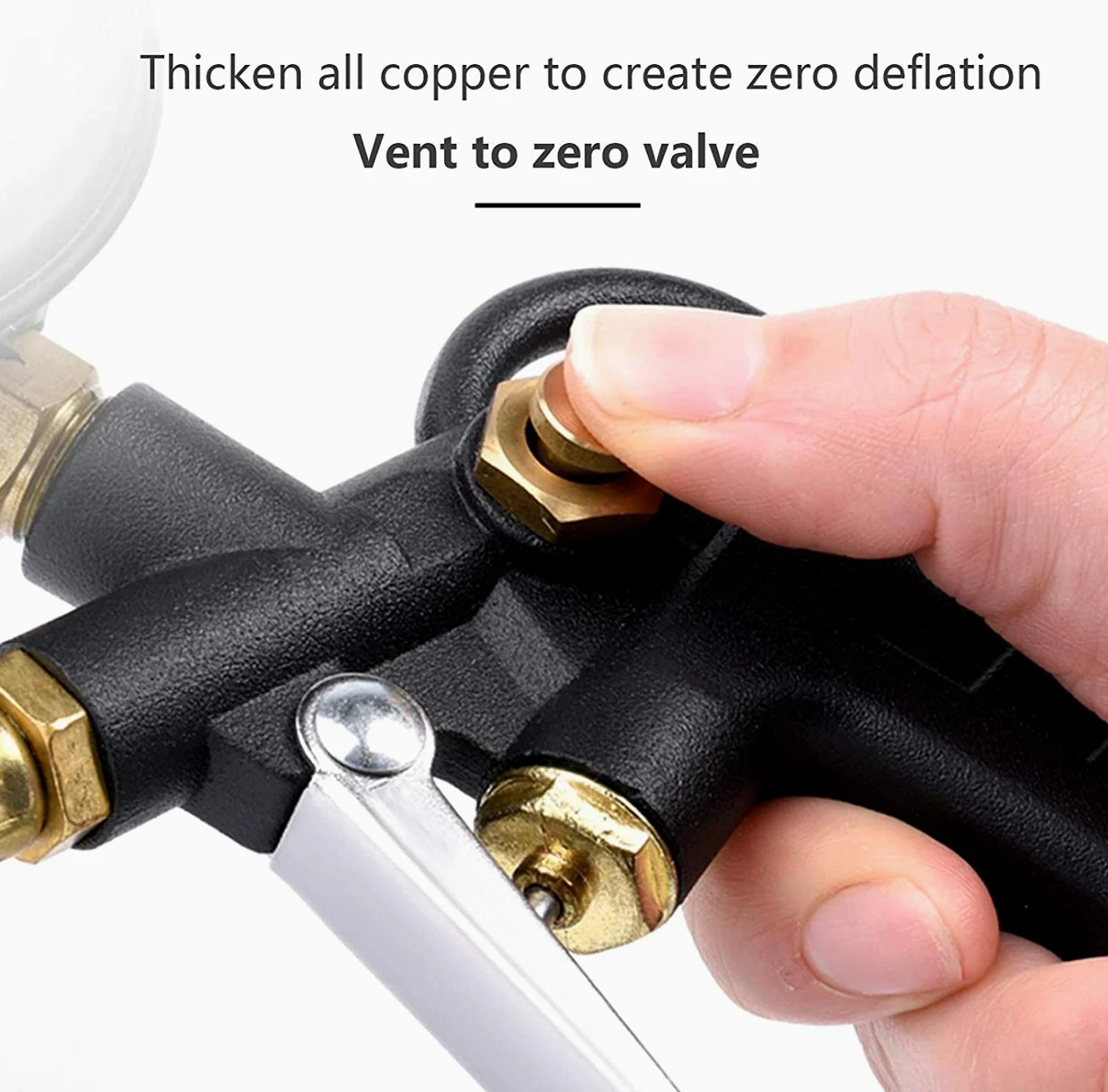 HMTE Manómetro de presión de neumáticos, inflador de neumáticos de 140 PSI con compresor de Aire de manómetro, Mandril de Aire de válvula para Coche, Motocicleta, Bicicleta (Azul 0)