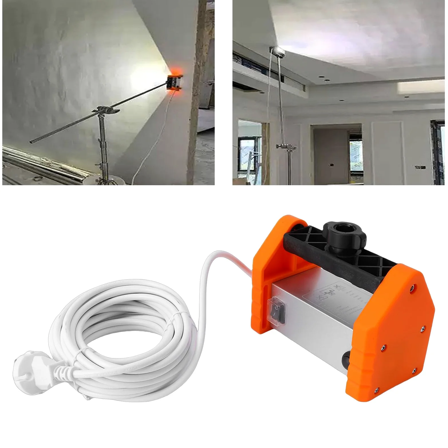 Srliya Luz LED de Inspección de Pared, Lámpara de Desarrollo de Pintor para Pintura de Paneles de Yeso, Aceptación de Pulido, Color Naranja (Enchufe europeo 100-240 V)