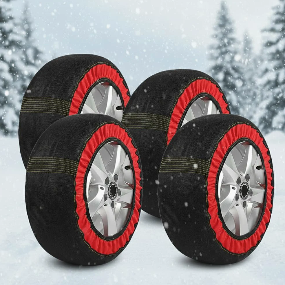 Fundas Textiles para Nieve para Kia Stonic (YB CUV 2017-2025 2026), Cadenas de Tela para Neumáticos de Coche, Proporciona Agarre y Tracción en Nieve y Hielo,4PCS
