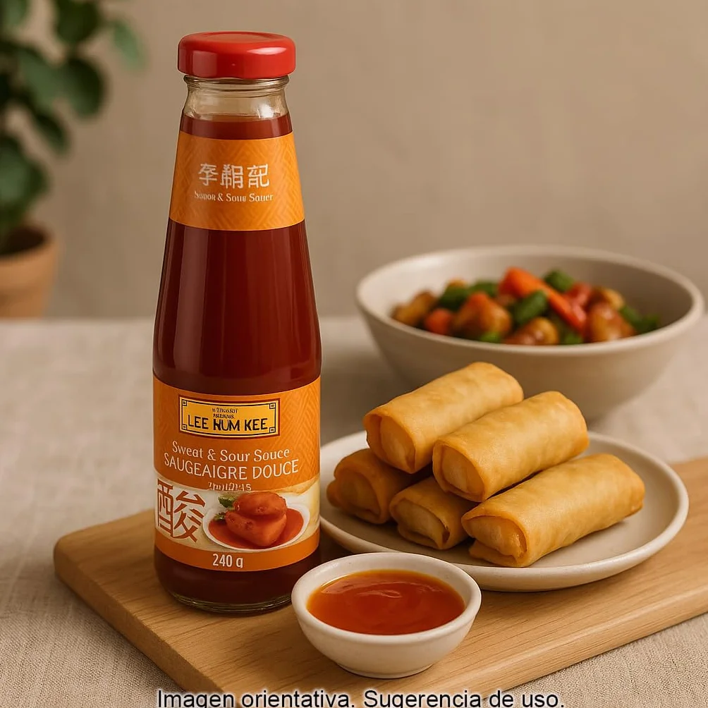 Salsa agridulce estilo chino 240 g en botella de vidrio