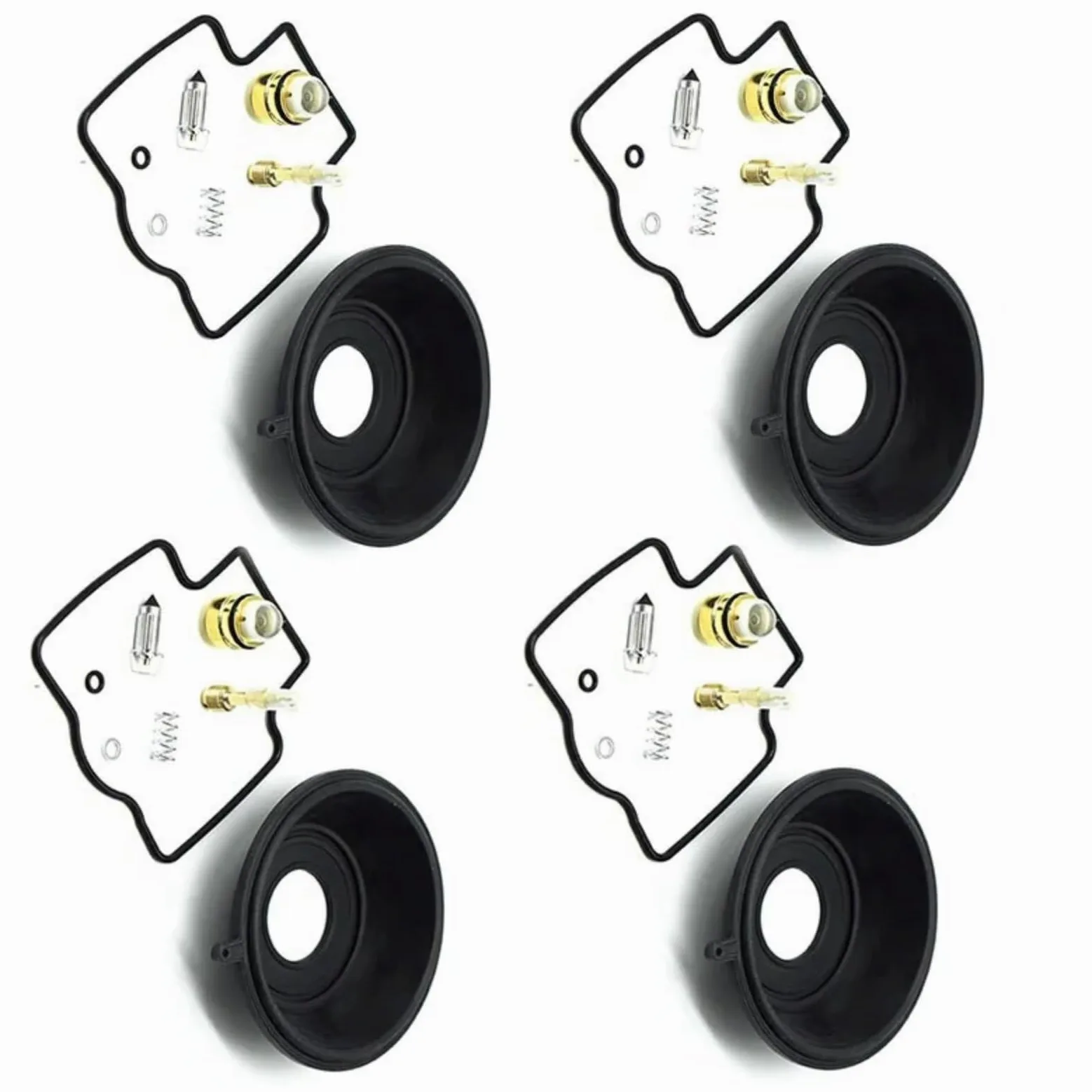 Kit Carburador Repuesto Kit De Reparación De Carburador Para Para ZX600 Para Ninja ZX-6 | Kit reconstrucción carburador de motocicleta junta cámara válvula flotador asiento diafragma vacío(4 kits diaphragms)