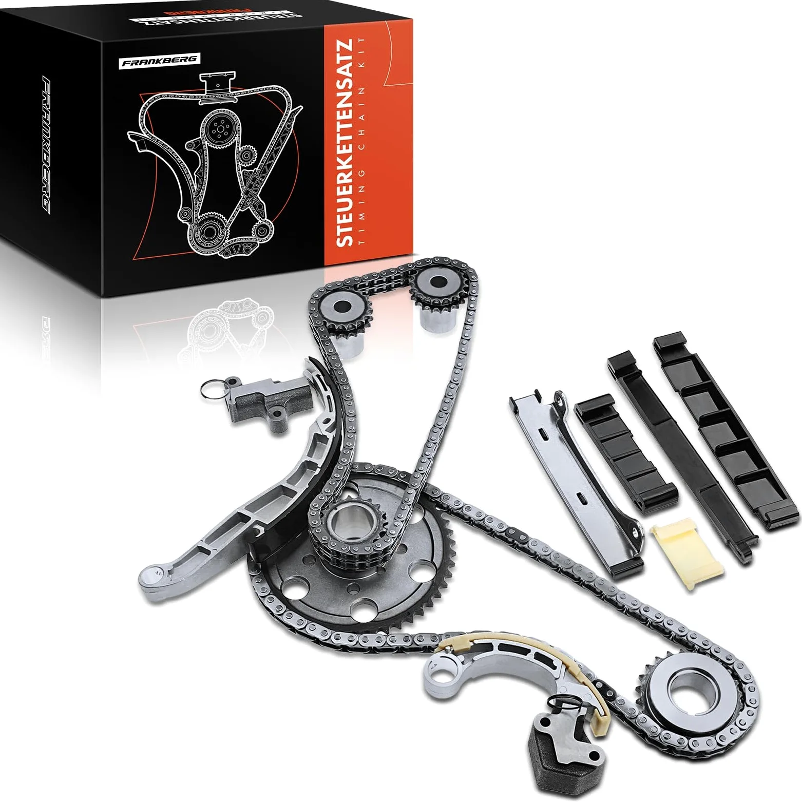 Frankberg Kit de cadena de distribución 13028AD212 | Compatible con: Camioneta NP300 D22, Navara D40 NP300, Recogida D22, Navara D22, NP300 Navara plataforma/chasis D40