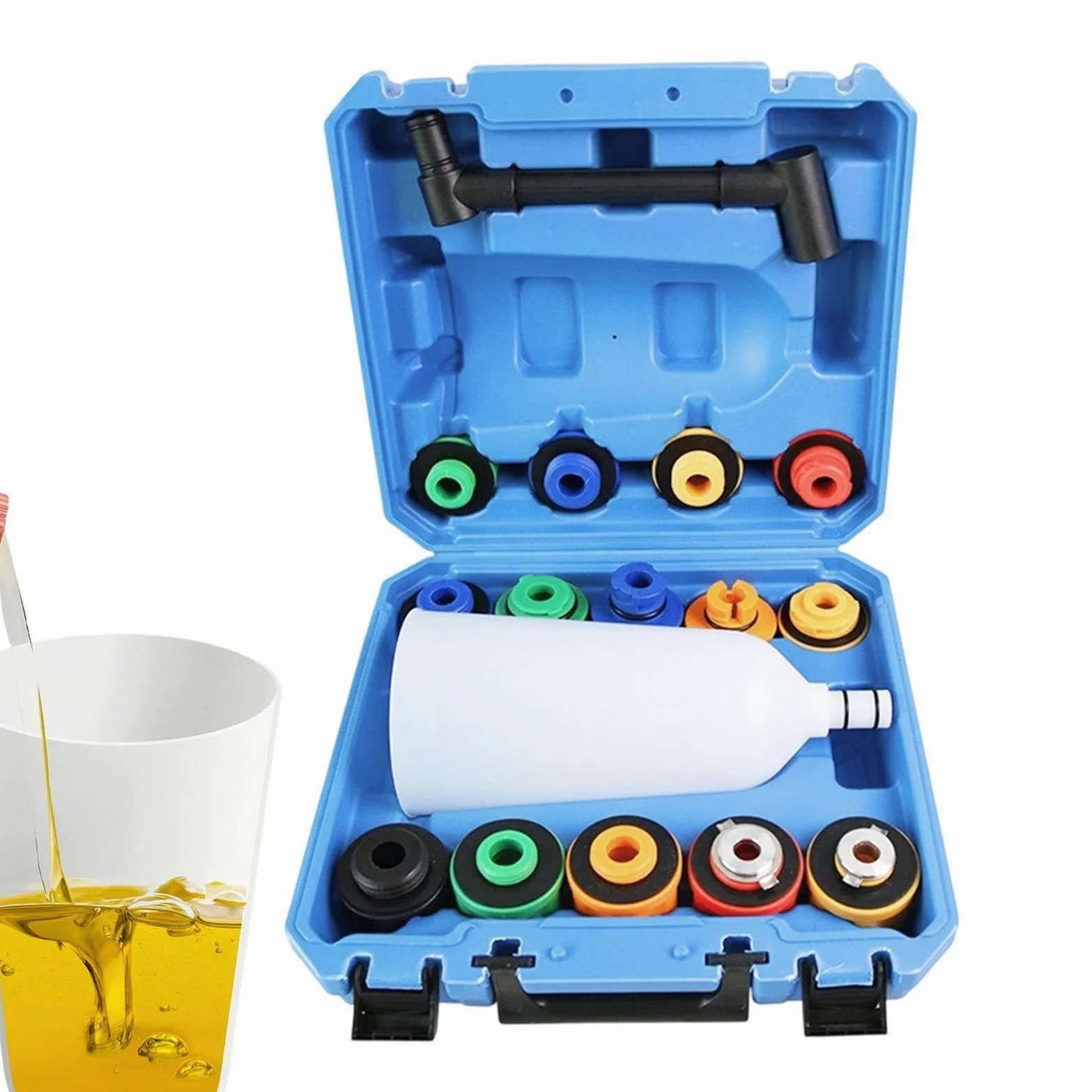 Embudo Para Aceite Del Motor Filtro Universal Flexible Antiderrames | Kit llenado refrigerante radiador Para Vehículo SUV RV De Refrigeración Del Motor Purga Reparación Lavado