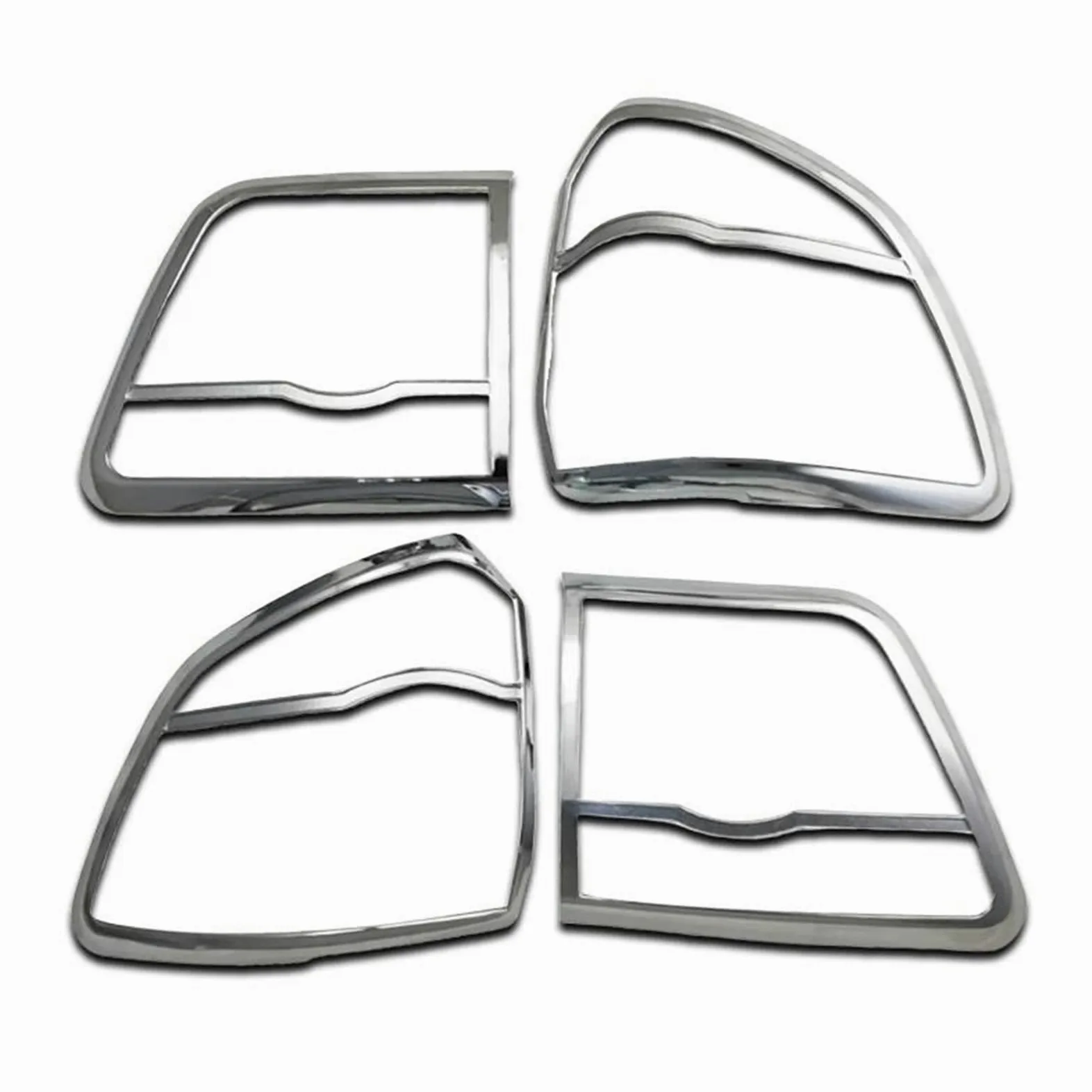 Luz Accesorio Cubierta De Luz Trasera Coche Plateada Abs Embellecedora Para Toyota Para Fortuner 2012-2015 Decoración Exterior Cubierta Protectora