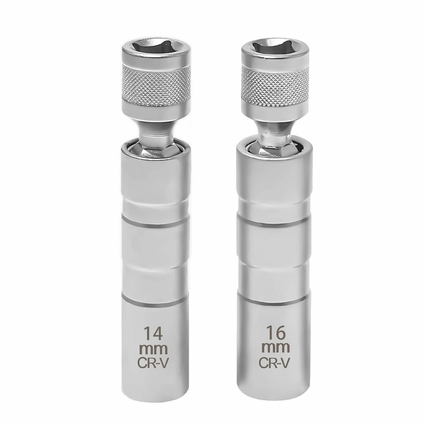Llave Bujias 16/14mm, Llave de Bujía Magnética Universal 3/8 Pulgadas, 12 Puntos Llave Vaso Bujia, Extractor de Bujía, Herramientas de Extracción de Bujía 98mm