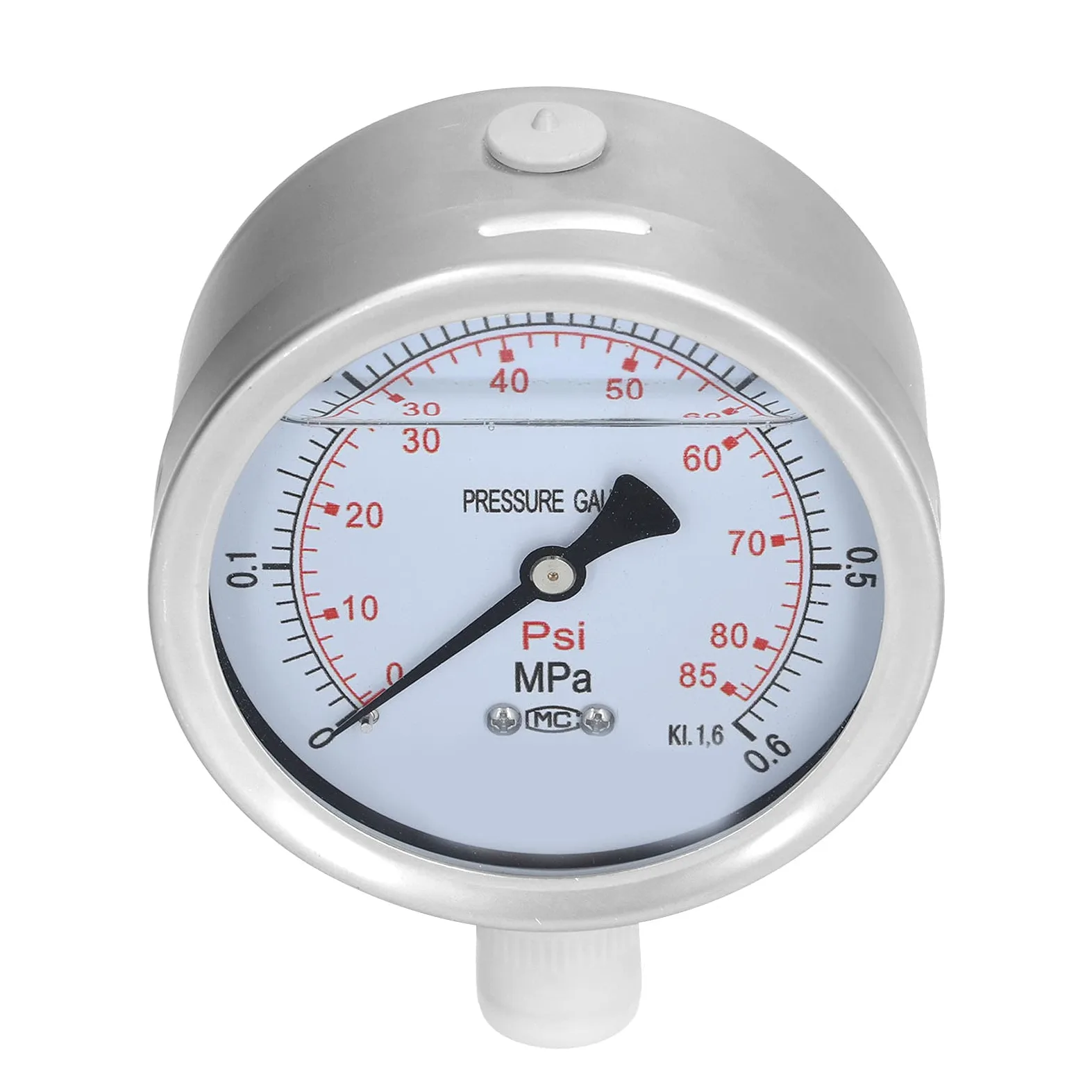 Y-100BF - Manómetro de vacío de acero inoxidable para minería y petroquímica, 100 mm