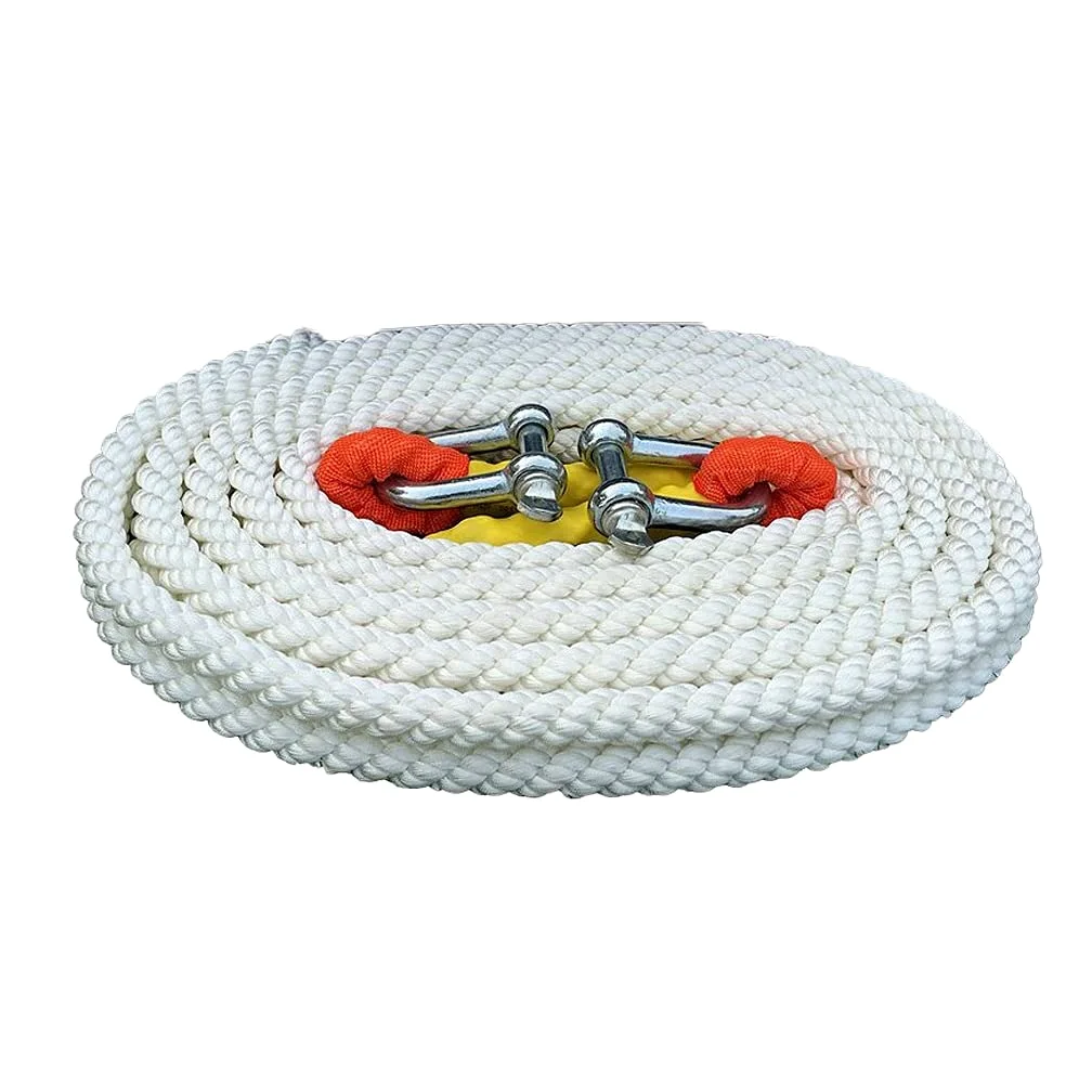 Cuerda de remolque Correa de remolque de alta resistencia de 5 toneladas con dos ganchos de seguridad Cable de remolque de recuperación de carretera Correa de cabrestante Cuerda de remolque para vehíc