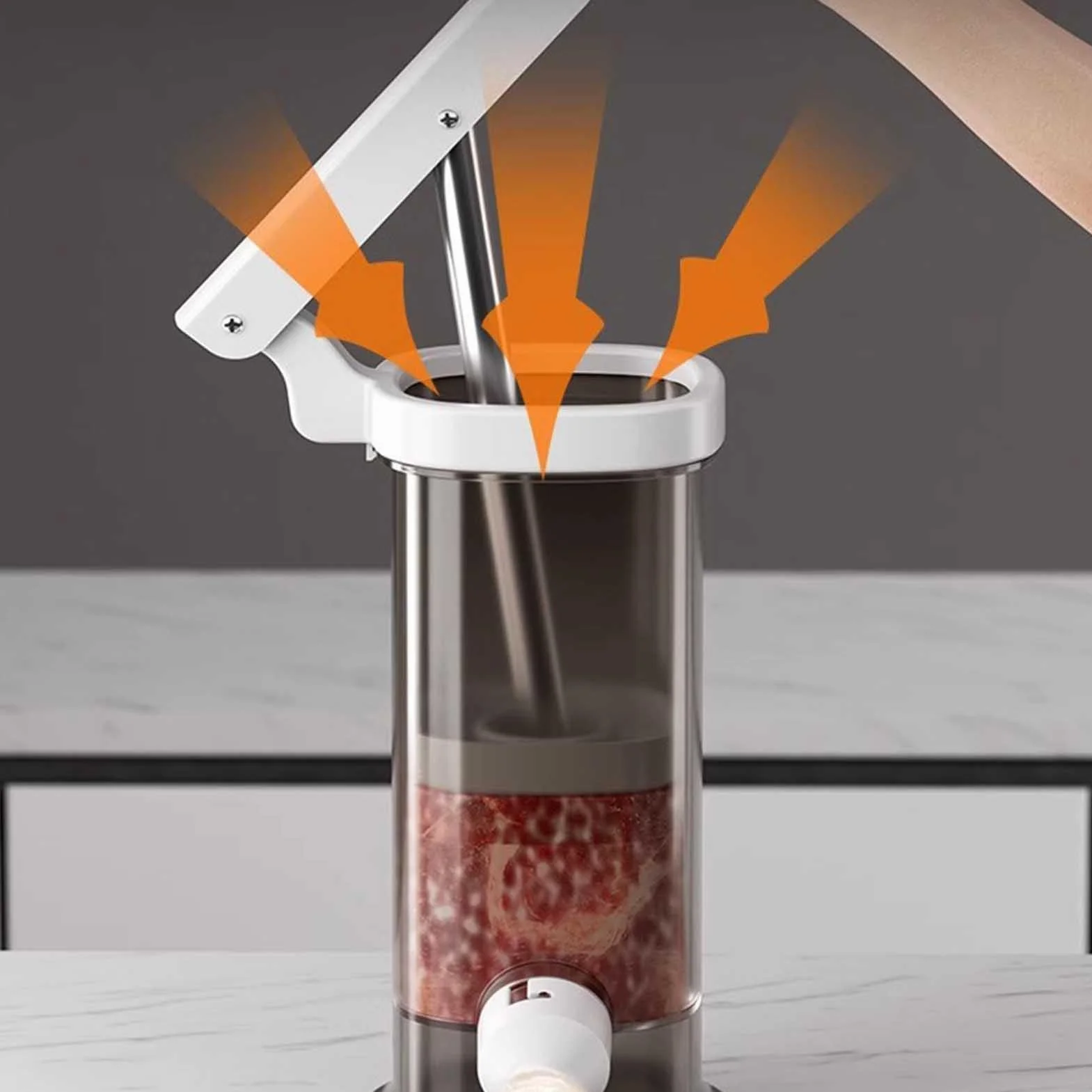 Máquina de llenado de salchichas de gran capacidad 10.5 × 17.8 cm para salchichas caseras