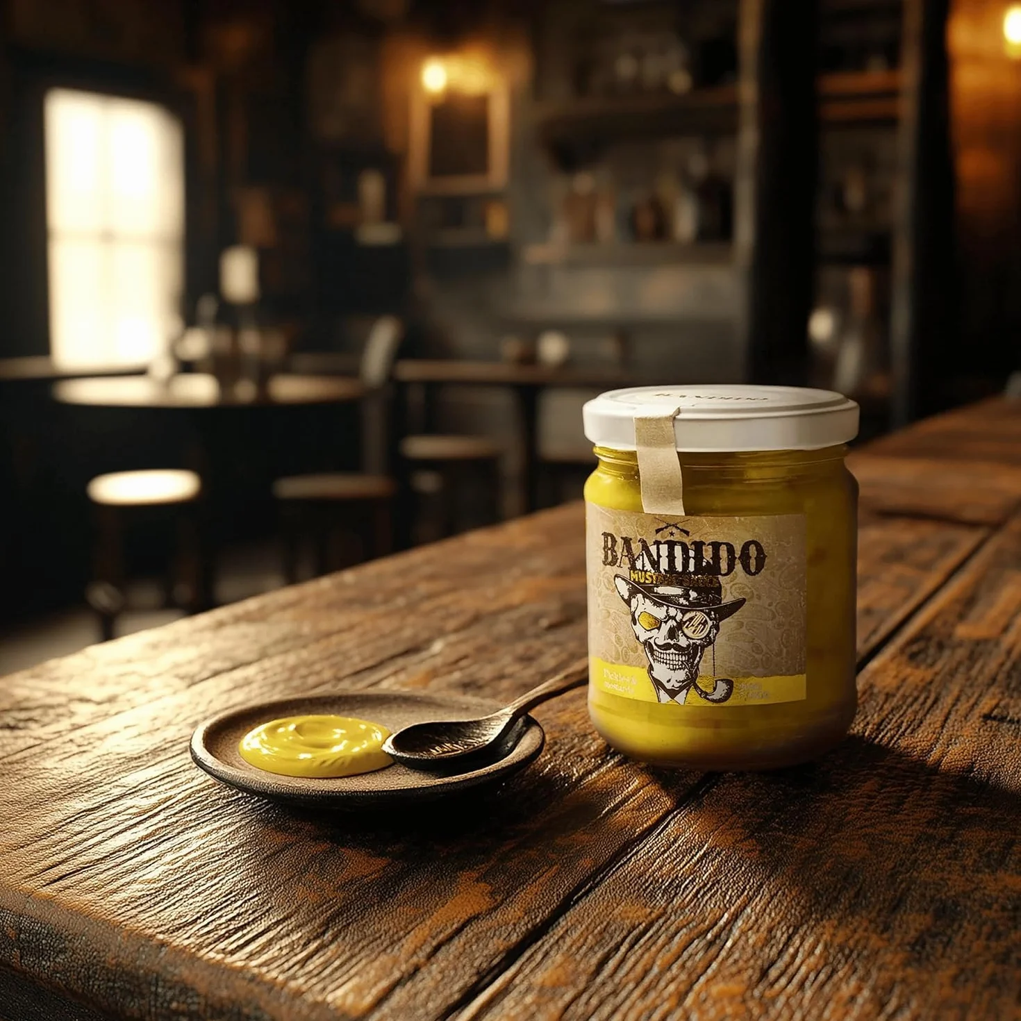 Mostaza Bandido con Pepinillos 200 g Crema de Mostaza Gourmet con Verduras Encurtidas Portugal