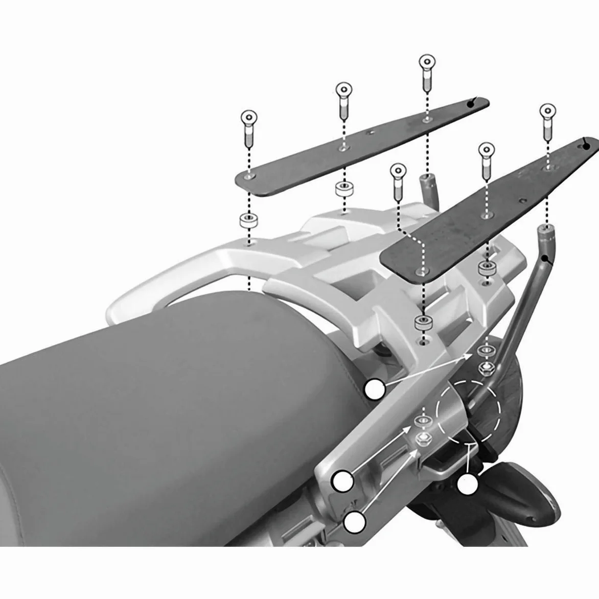 GIVI SR684 Baúl Tirante para Monokey Baúl con M5 Placa, Color Negro, Carga Máxima 6 Kg