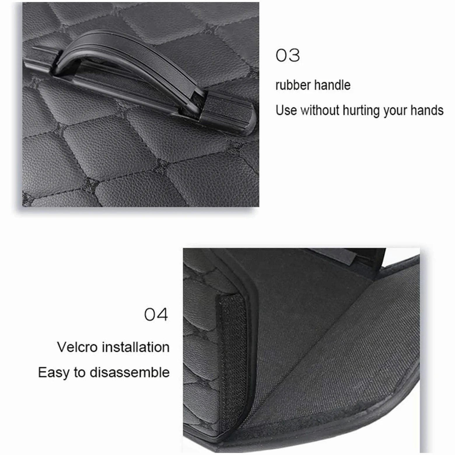 Organizador Maletero Coche, para Renault Clio 4 2014-2019 Caja Almacenamiento Plegable Bolsa Organizadora Cuero PU Impermeable Compartimentos,B-L