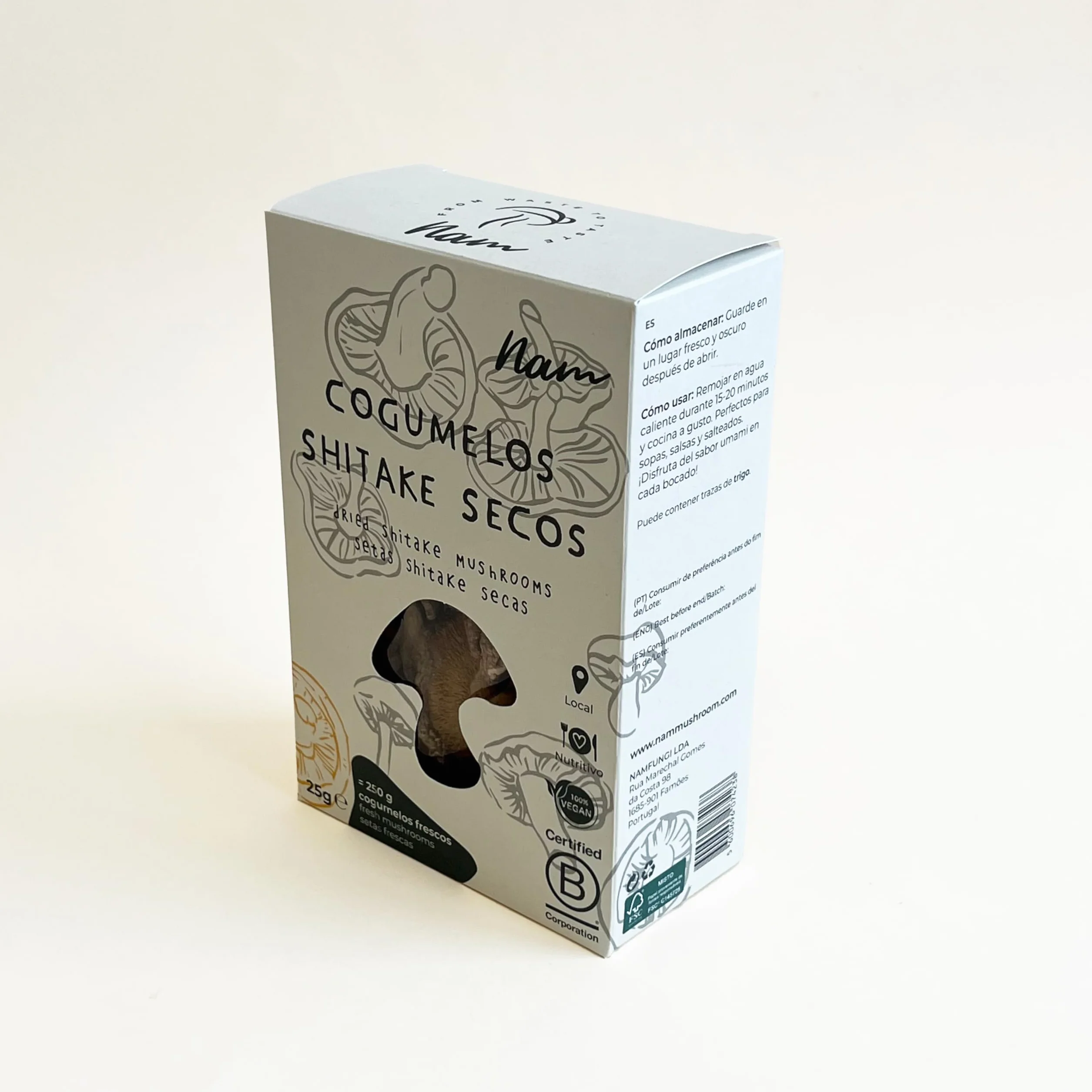 Setas Shiitake Deshidratadas 3x25g Champiñones Secos Comestibles Naturales