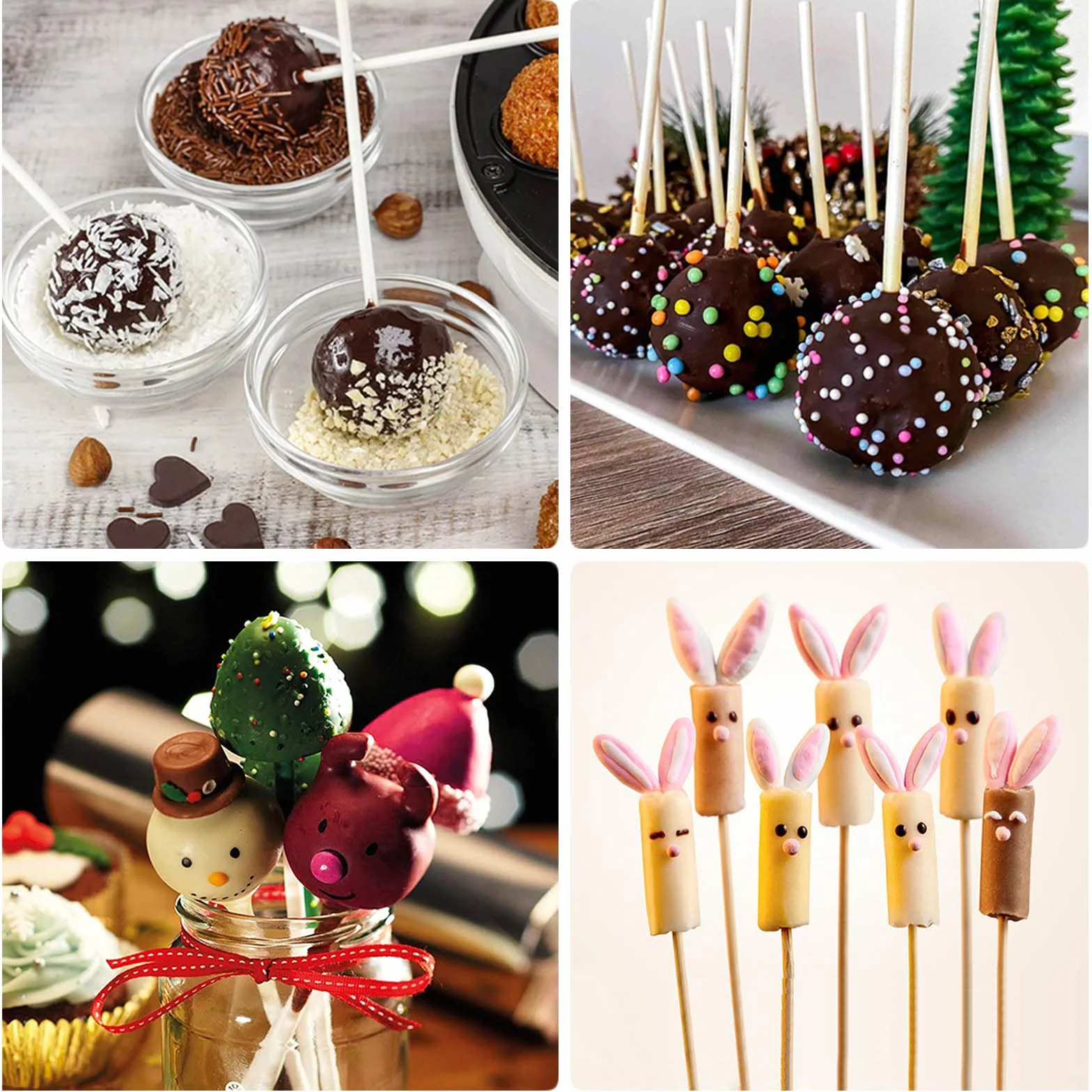 Palitos Lollipop 15 cm Cake Pop - Palos para Repostería, Pasteles y Chocolates