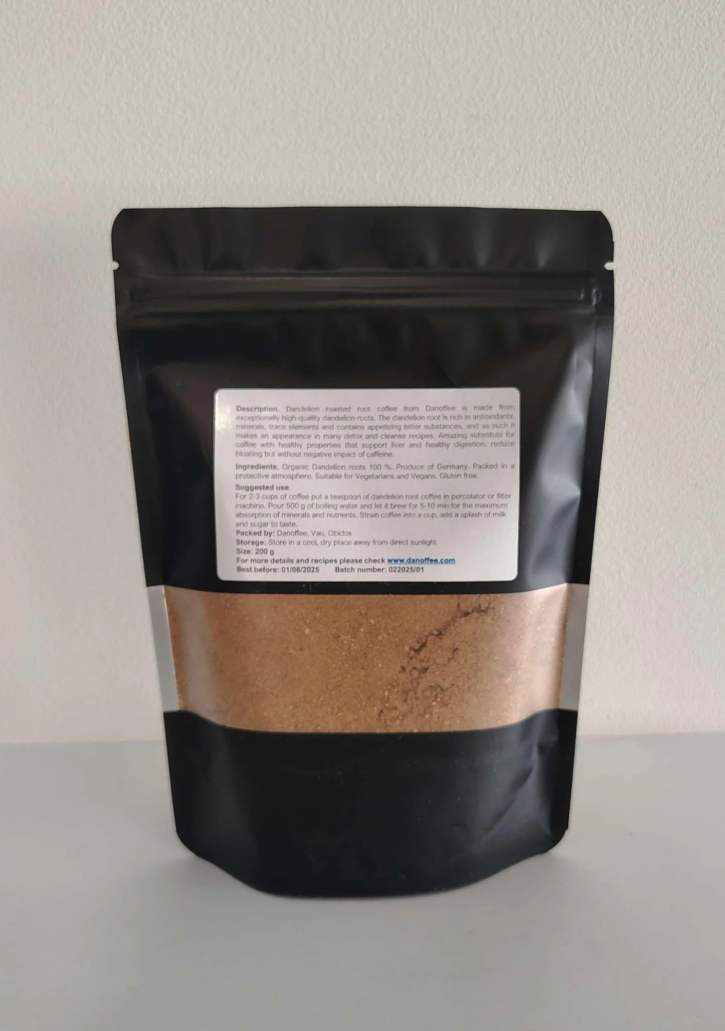 Danoffee Dandelion Root Coffee Substitute Ground Roast 200g Caffeine Free No Additives