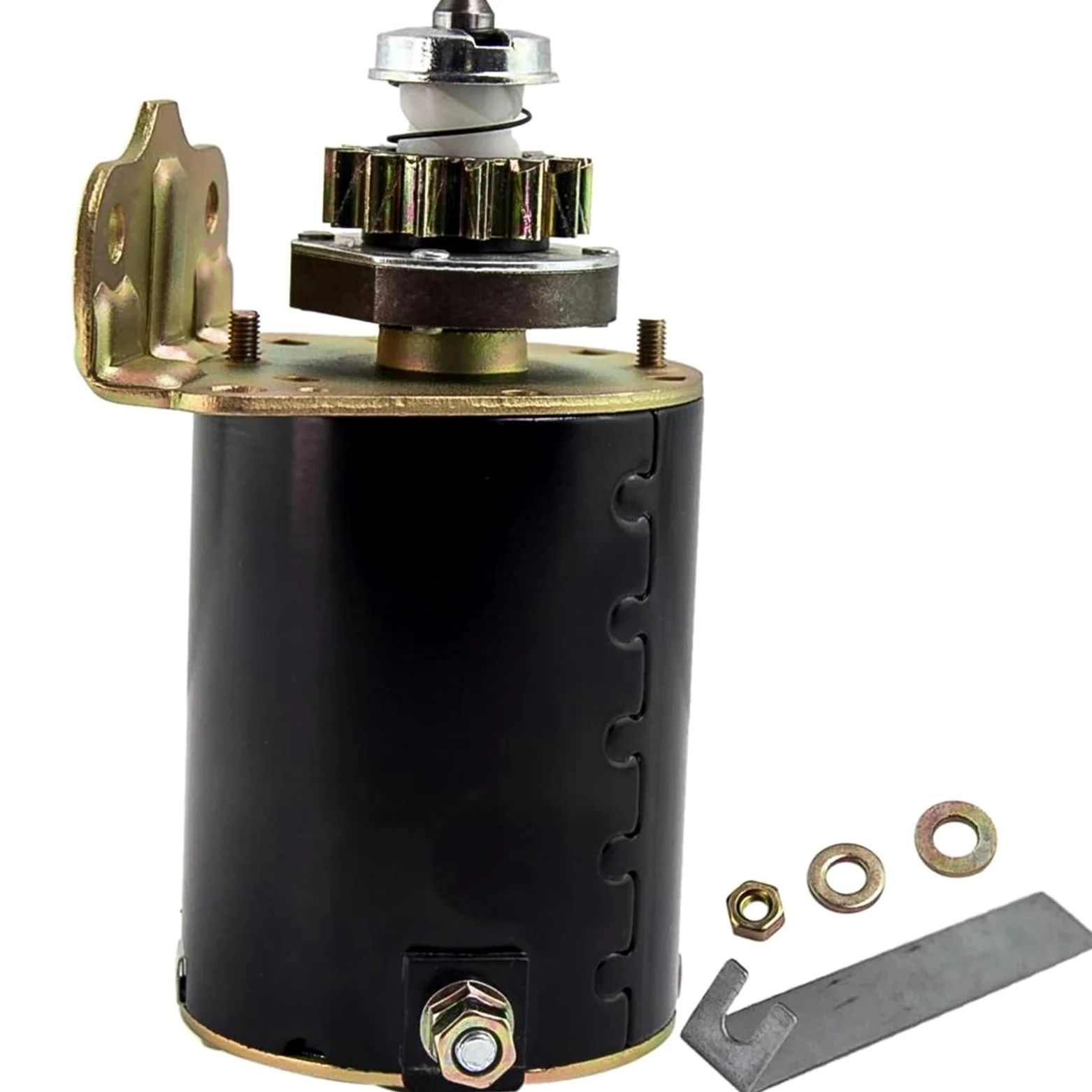 Motor EléCtrico del Engranaje Motor Arranque Alta Resistencia Reemplazar Motor para Briggs Engranaje 14 Dientes para Tractor Cortacésped L105 Solenoide Relé De Arranque