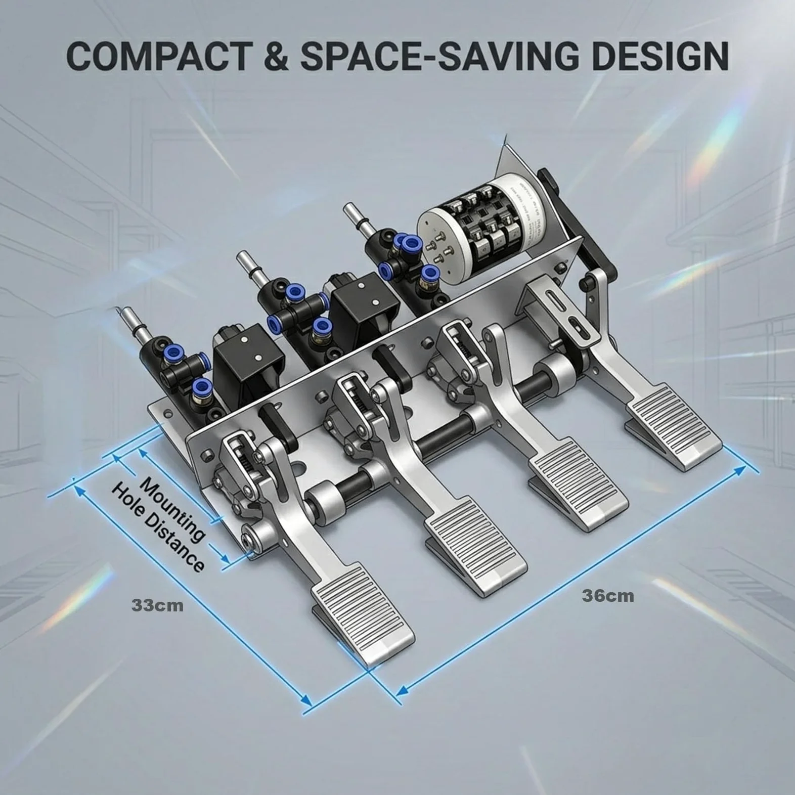 Pedalier Pneumático Universal de 4 Pedales para Desmontadora de Neumáticos de Coche, Válvula de Control de Aire para Destalonador de Ruedas, Pieza de Repuesto para Mecánicos y Garage DIY