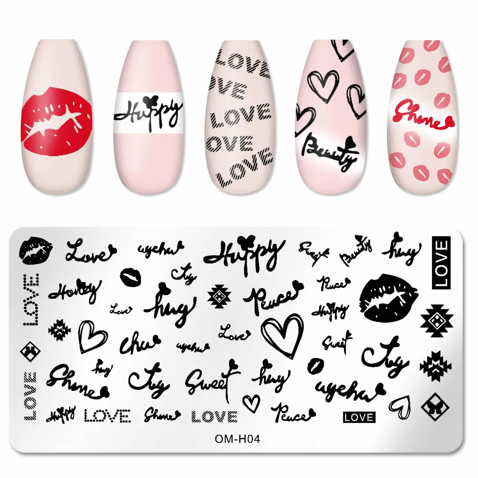 MWOOT 6 Piezas Placas Estampacion Uñas Nail Art Stamping