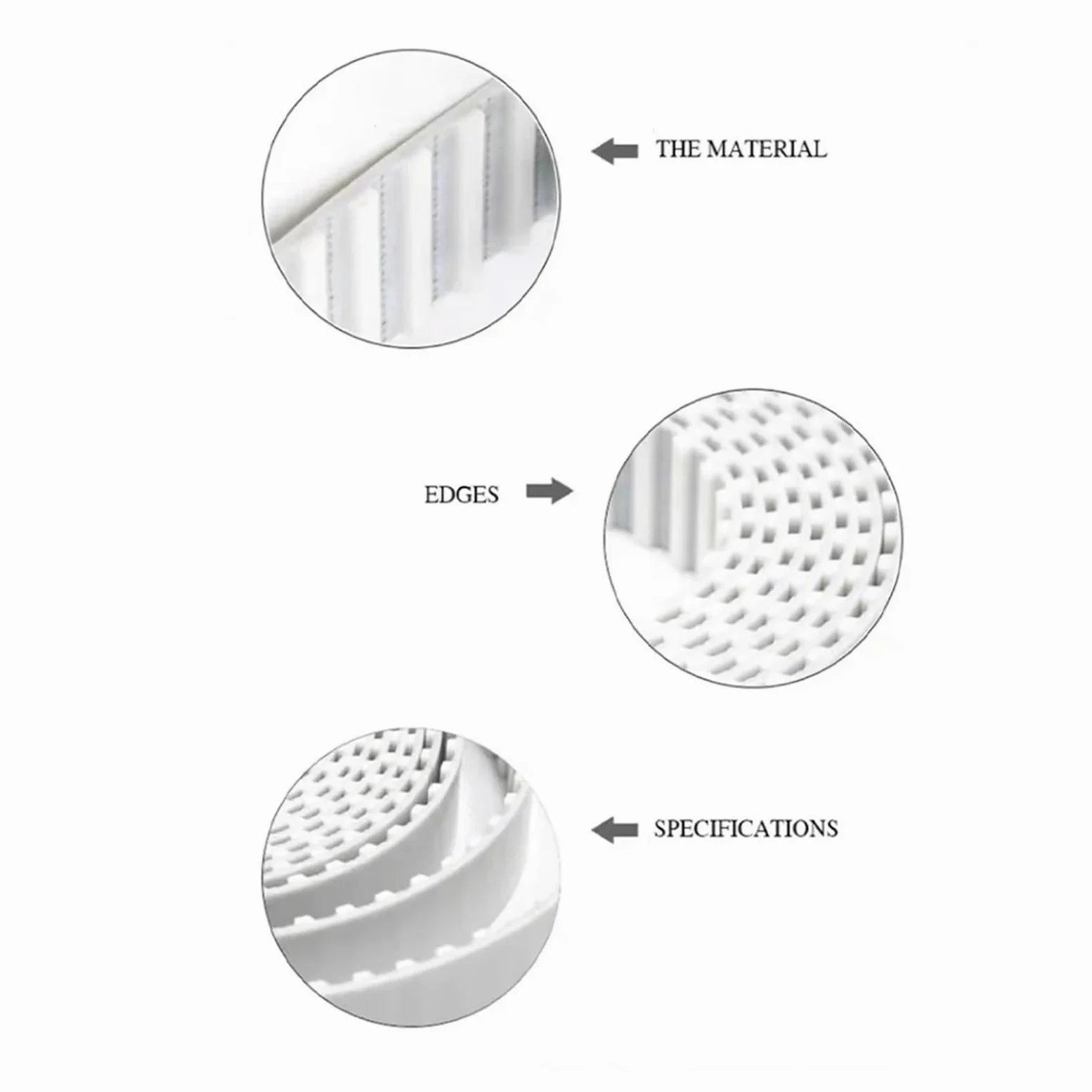 Correas transmisión Correa abierta de PU T5 blanca Ancho: Correa síncrona abierta de poliuretano T5 de 15 mm Correa distribución para moto