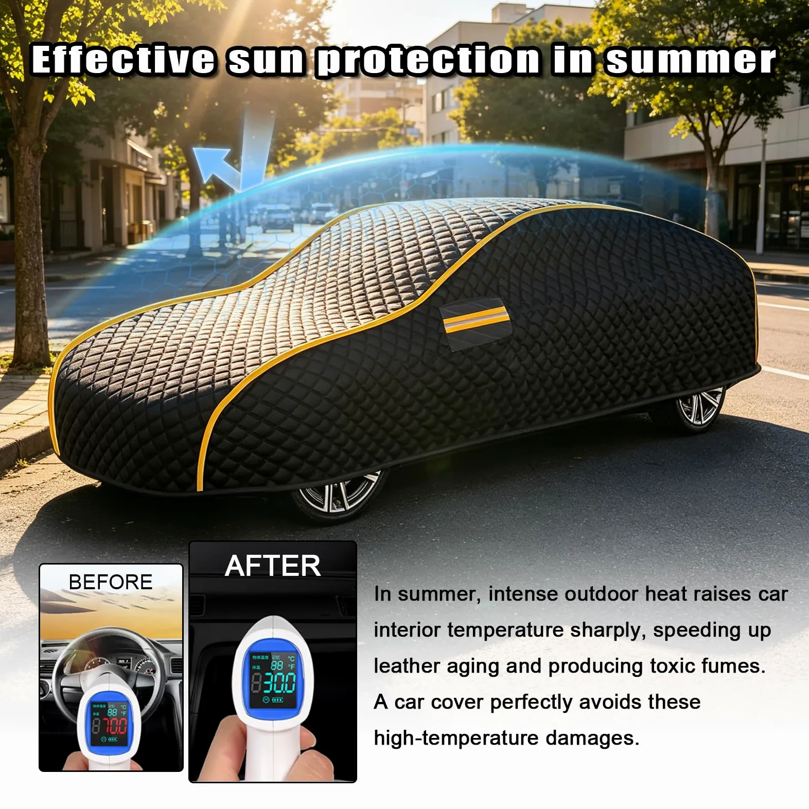 Funda Coche Antigranizo para Audi A7 (4G/4K) (2010-2024), Funda Coche Exterior Impermeable Resistente A La Nieve, A Los Rayos UV y Arañazos, Protección para Todo Tipo de Clima jt6